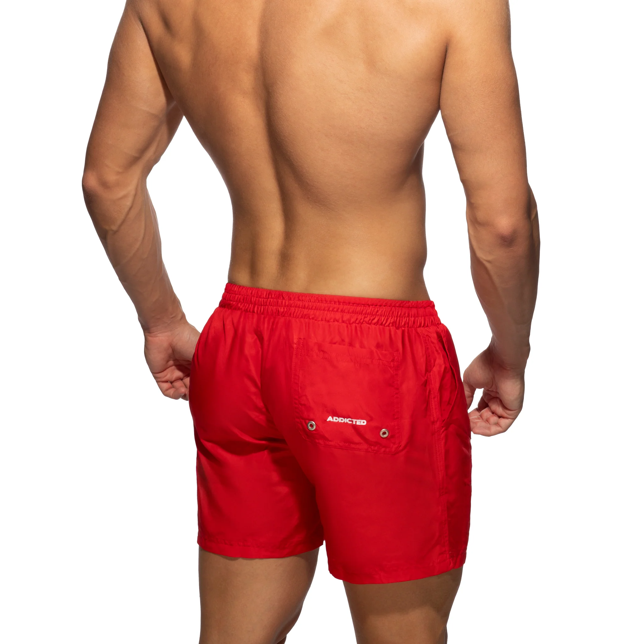 Addicted Basic Swim Long Short Red ADS073 - Image 3