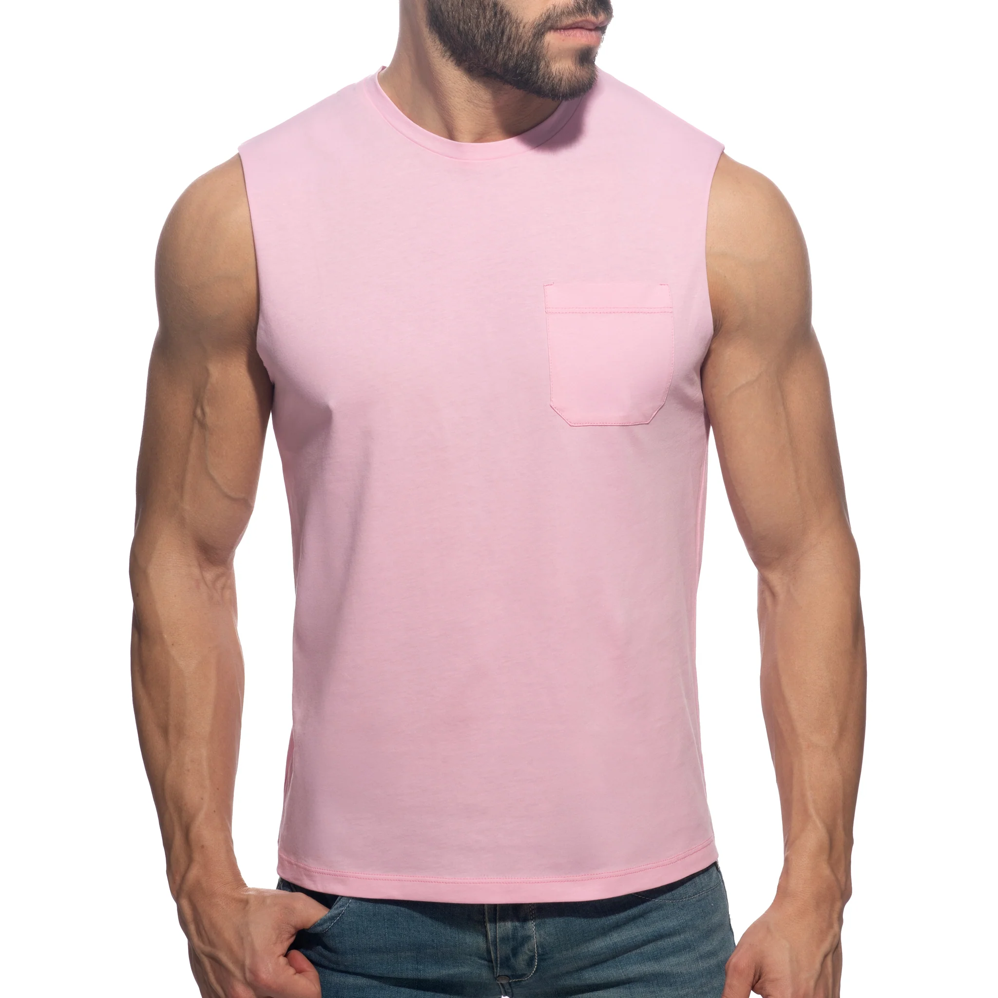 Addicted Basic Tank Top Baby Pink AD531 - Image 2