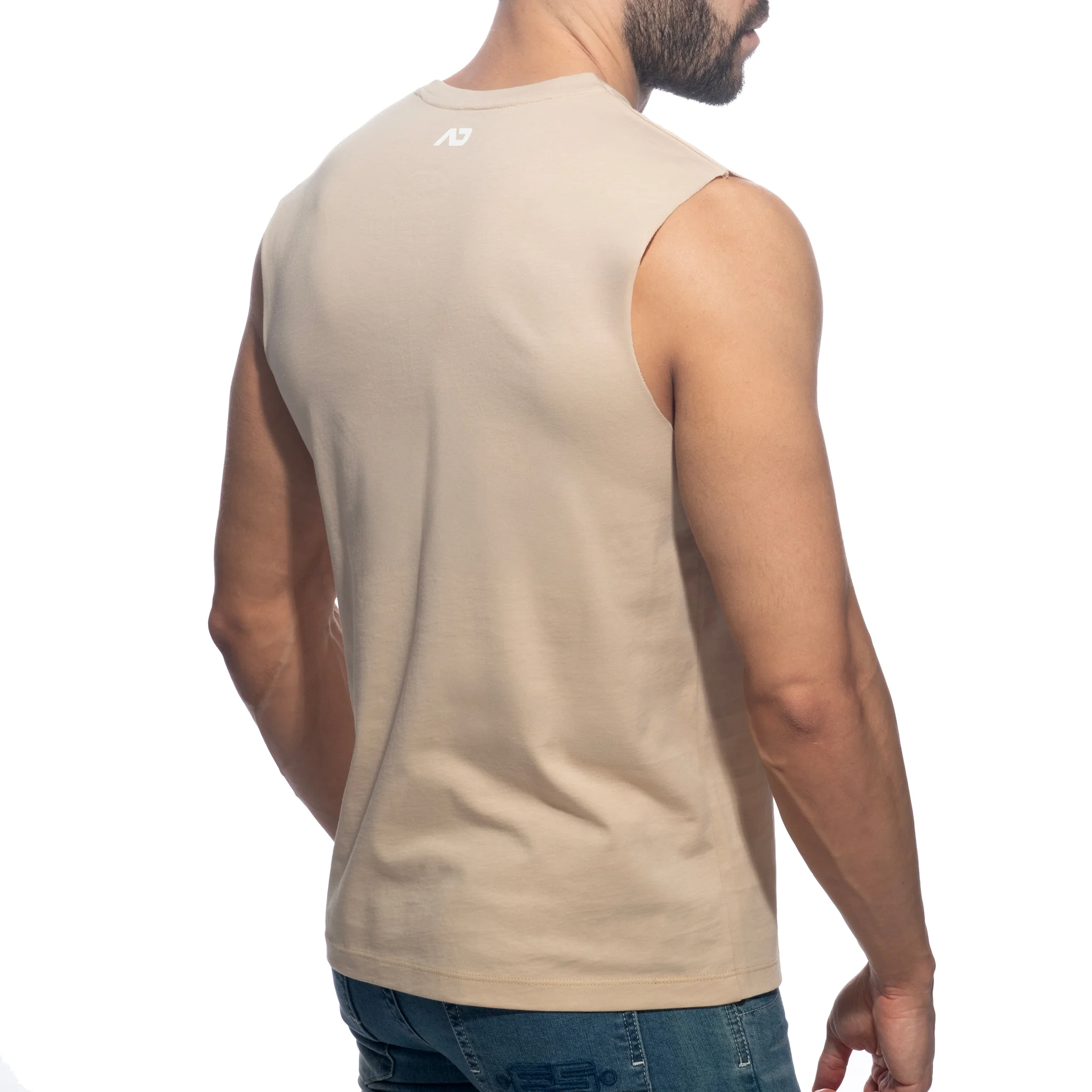 Addicted Basic Tank Top Beige AD531 - Image 3