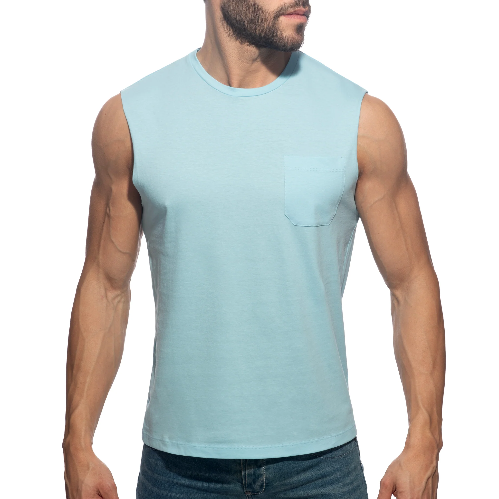 Addicted Basic Tank Top Sky Blue AD531 - Image 2