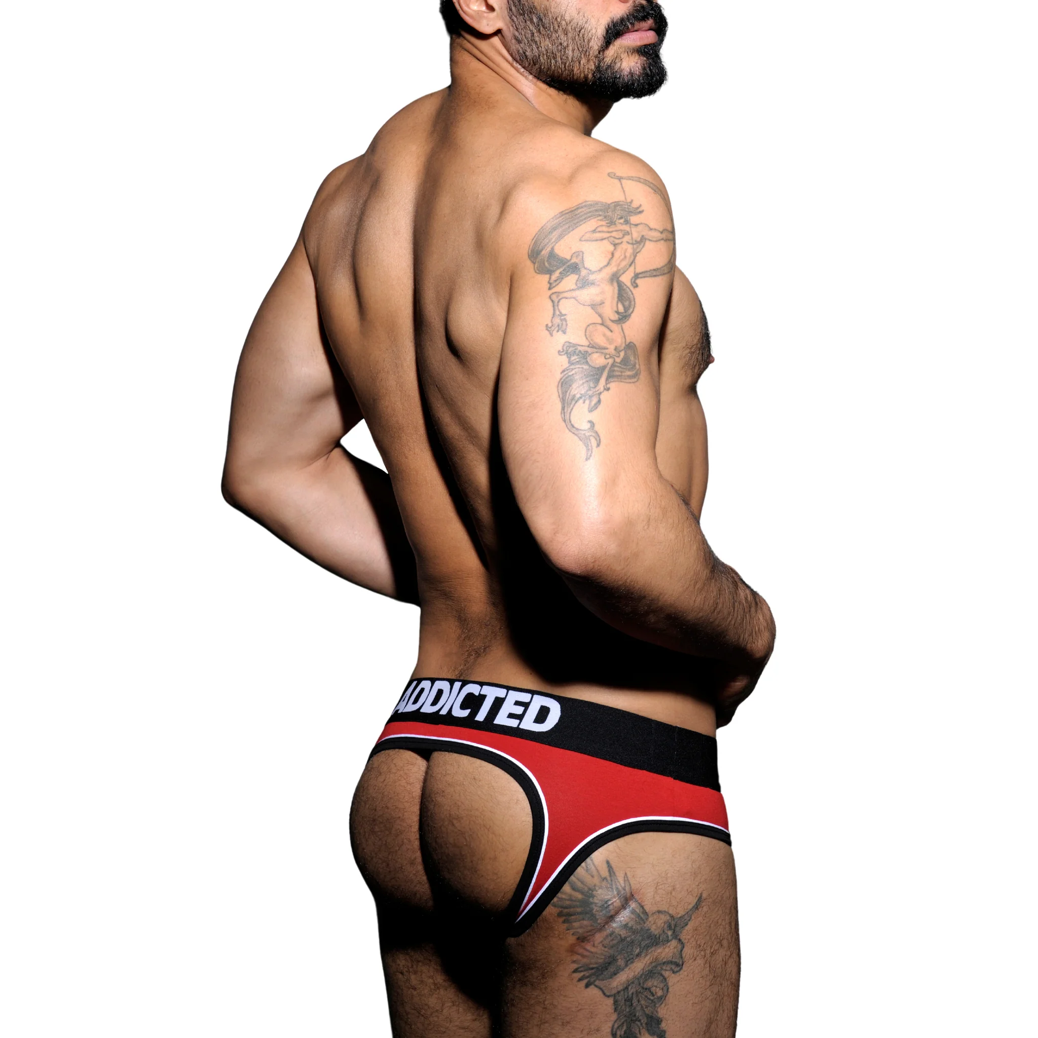 Addicted Double Piping Bottomless Brief Red AD305 - Image 2