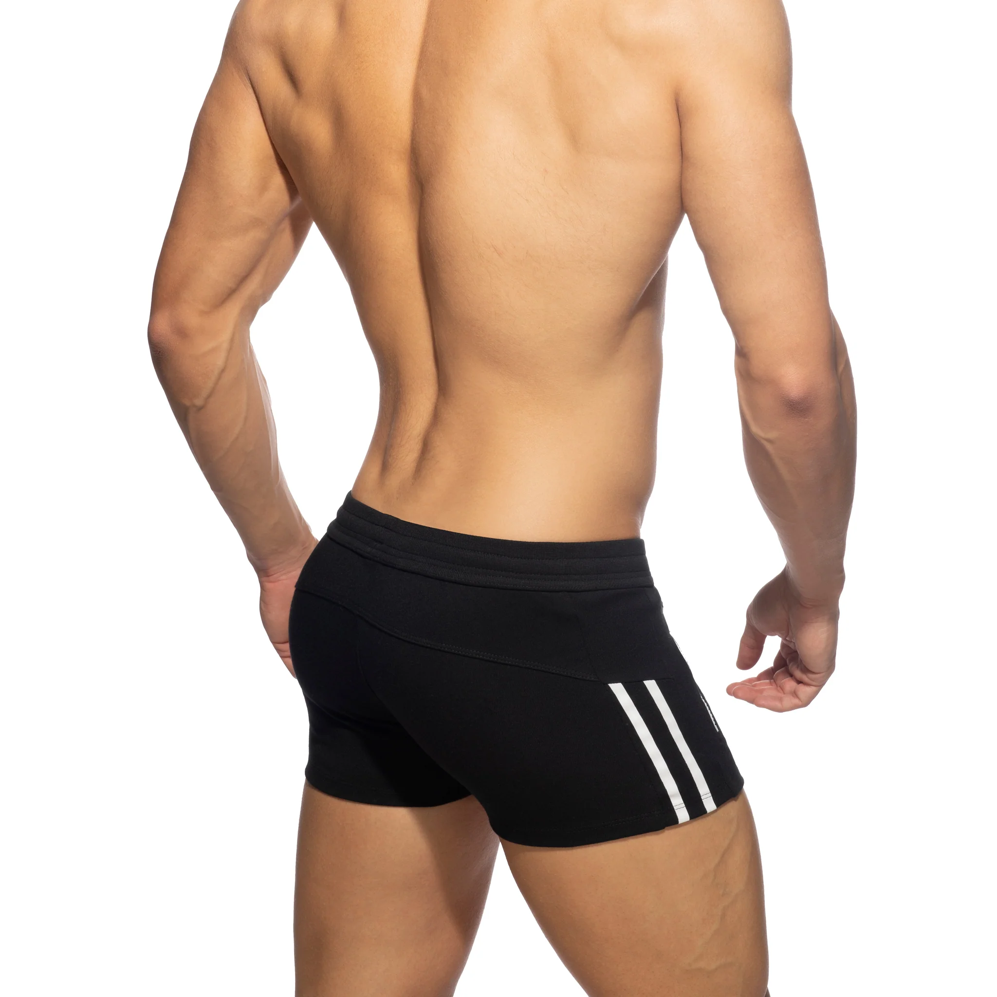 Addicted Double Zip Sports Shorts Black AD1013 - Image 3