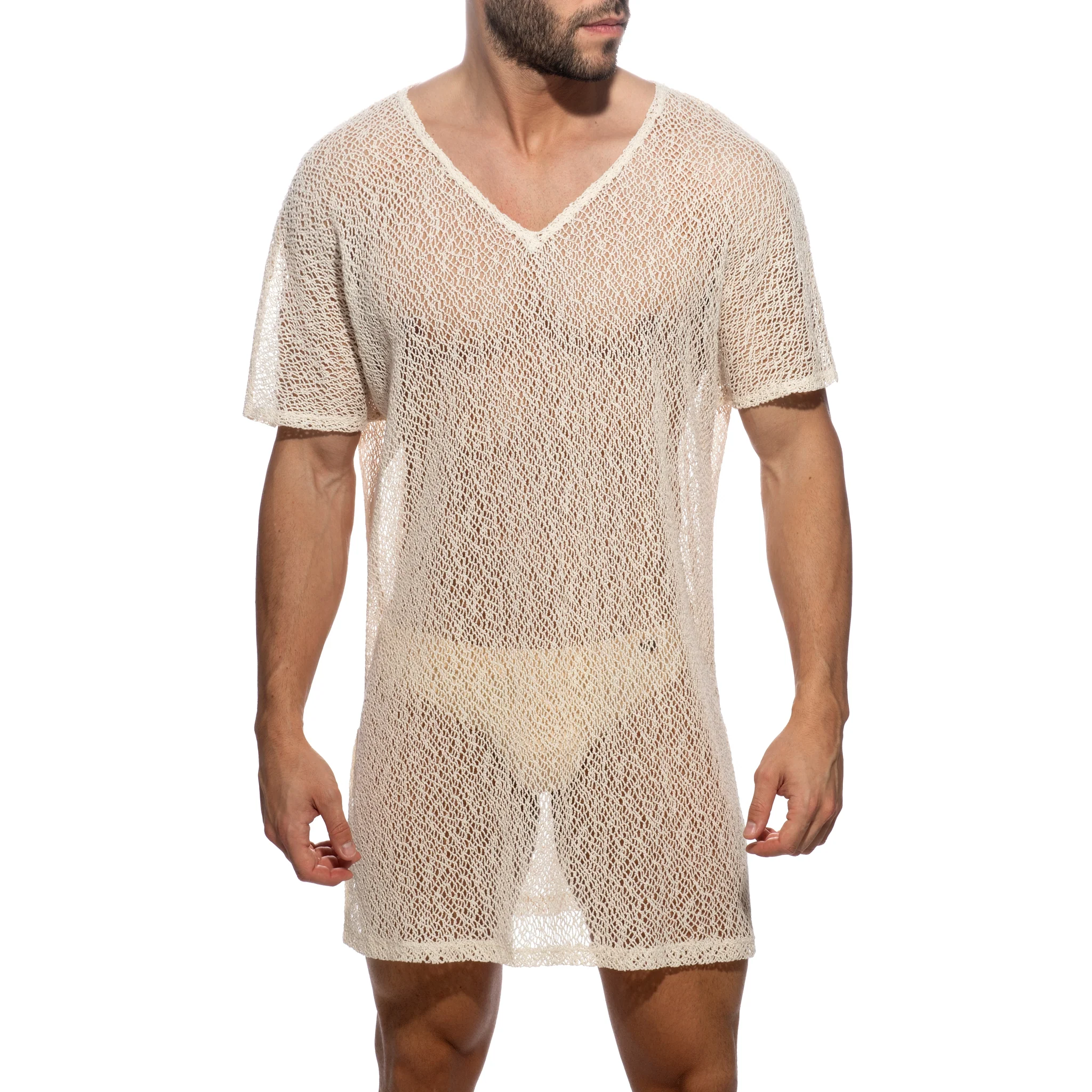 Addicted Eco Chique Knit Dress Ivory AD1267 - Image 2