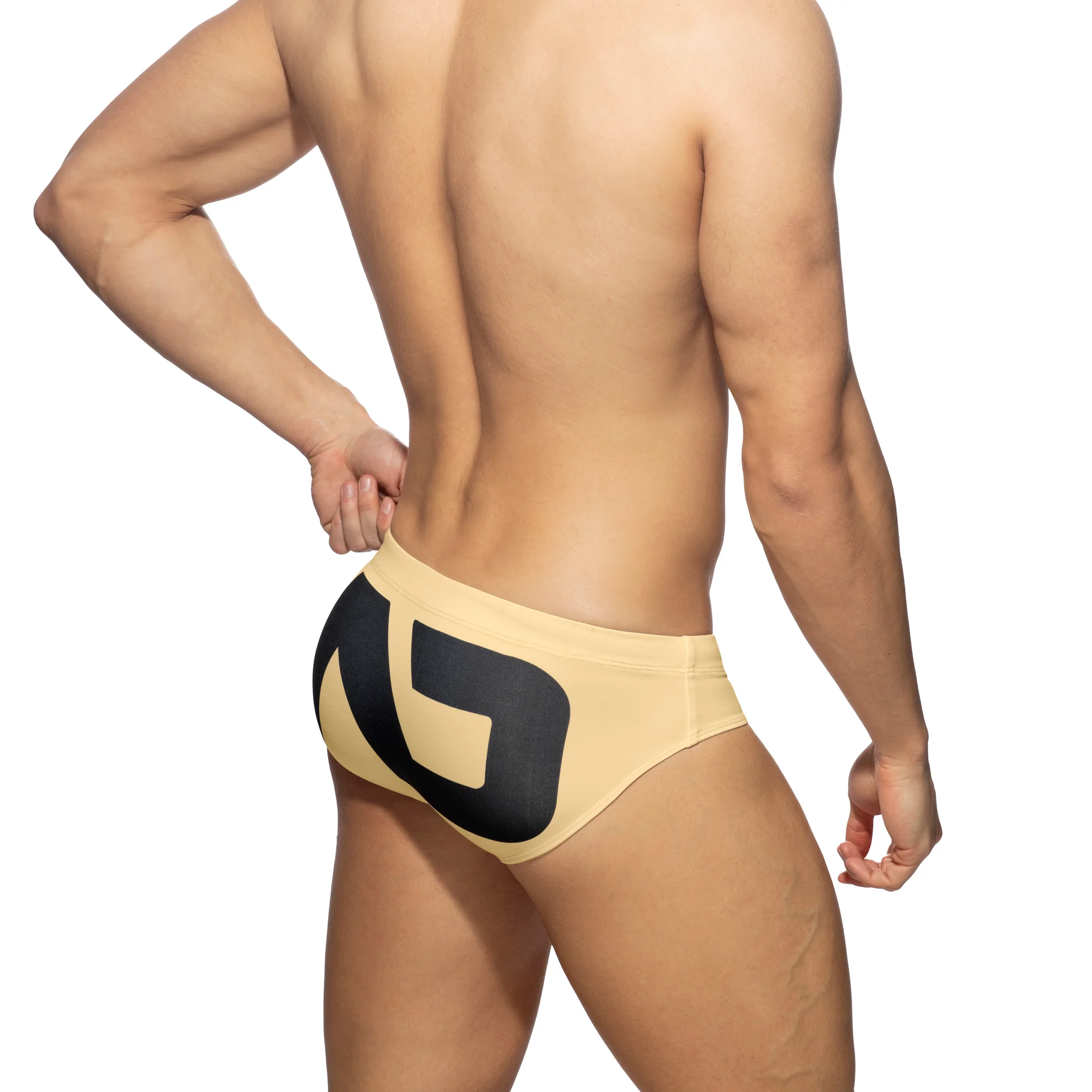 Addicted Extra-Large Logo Brief Beige ADS045 - Image 3