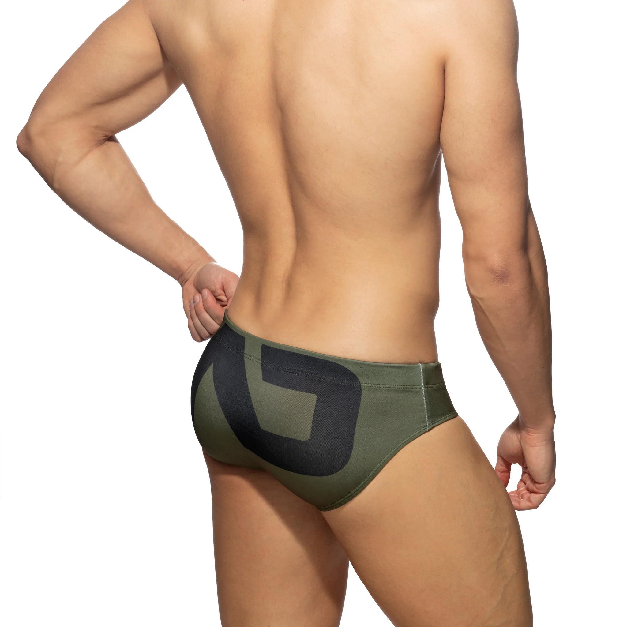 Addicted Extra-Large Logo Brief Khaki ADS045 - Image 3