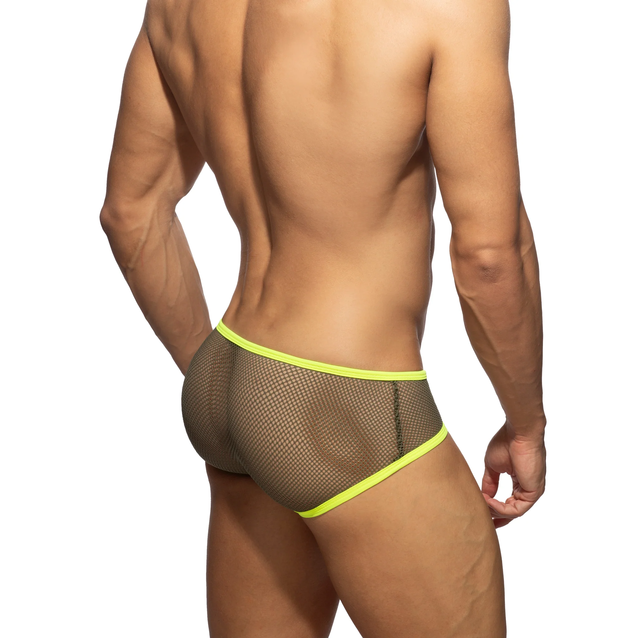 Addicted Fever Mesh Brief Khaki AD1335 - Image 3