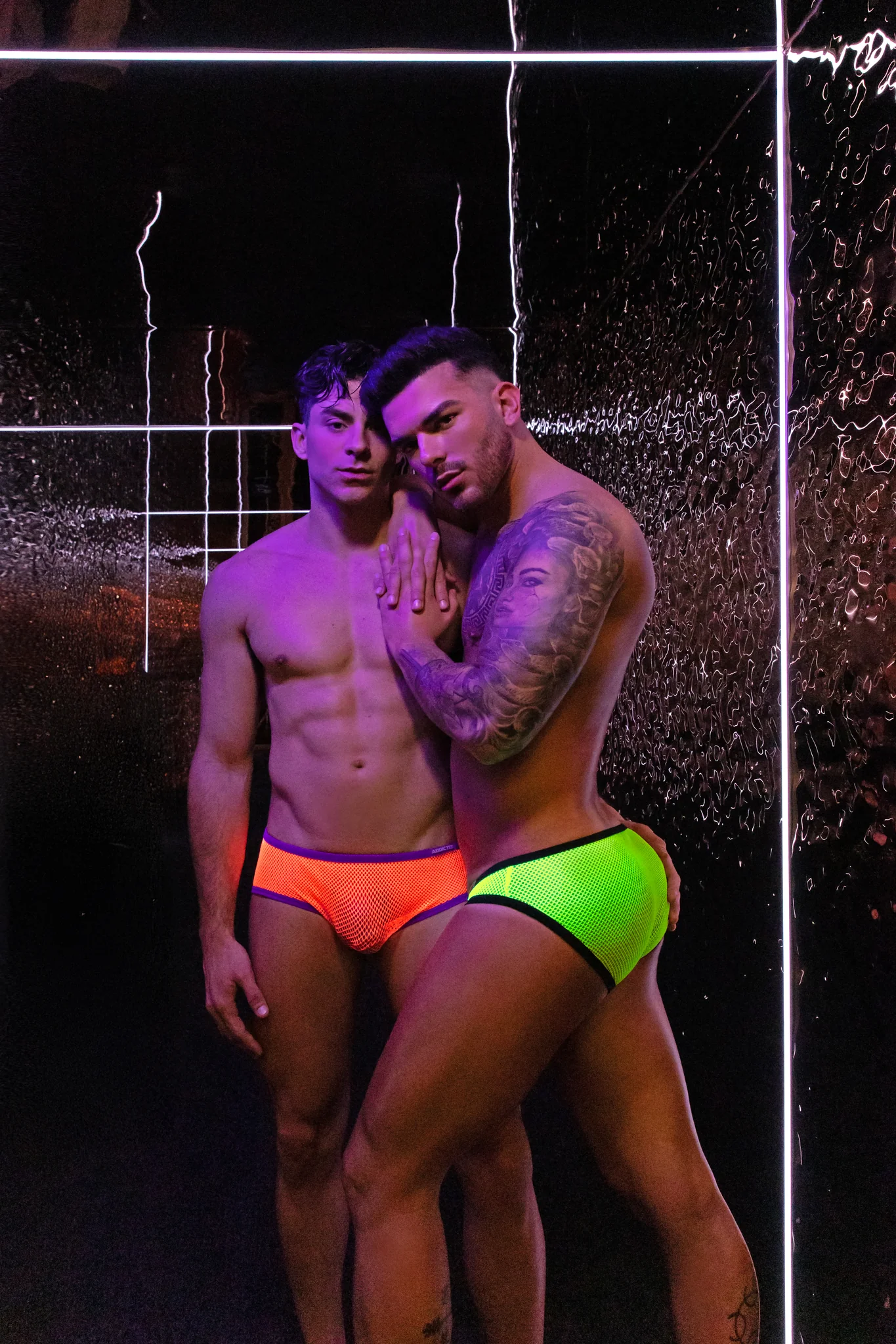 Addicted Fever Mesh Brief Neon Pink AD1335 - Image 6
