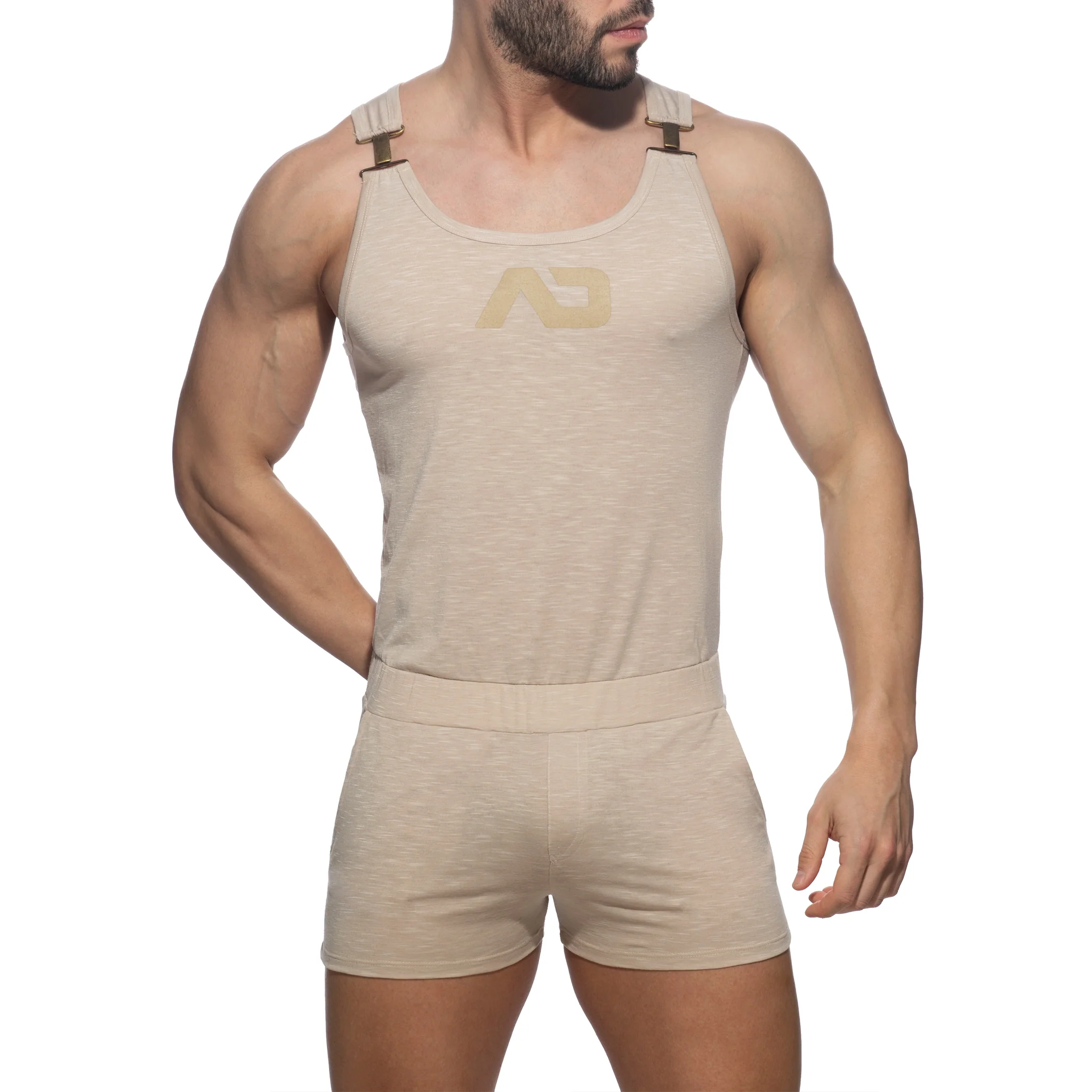 Addicted Flame AD Overalls Beige AD1107 - Image 2