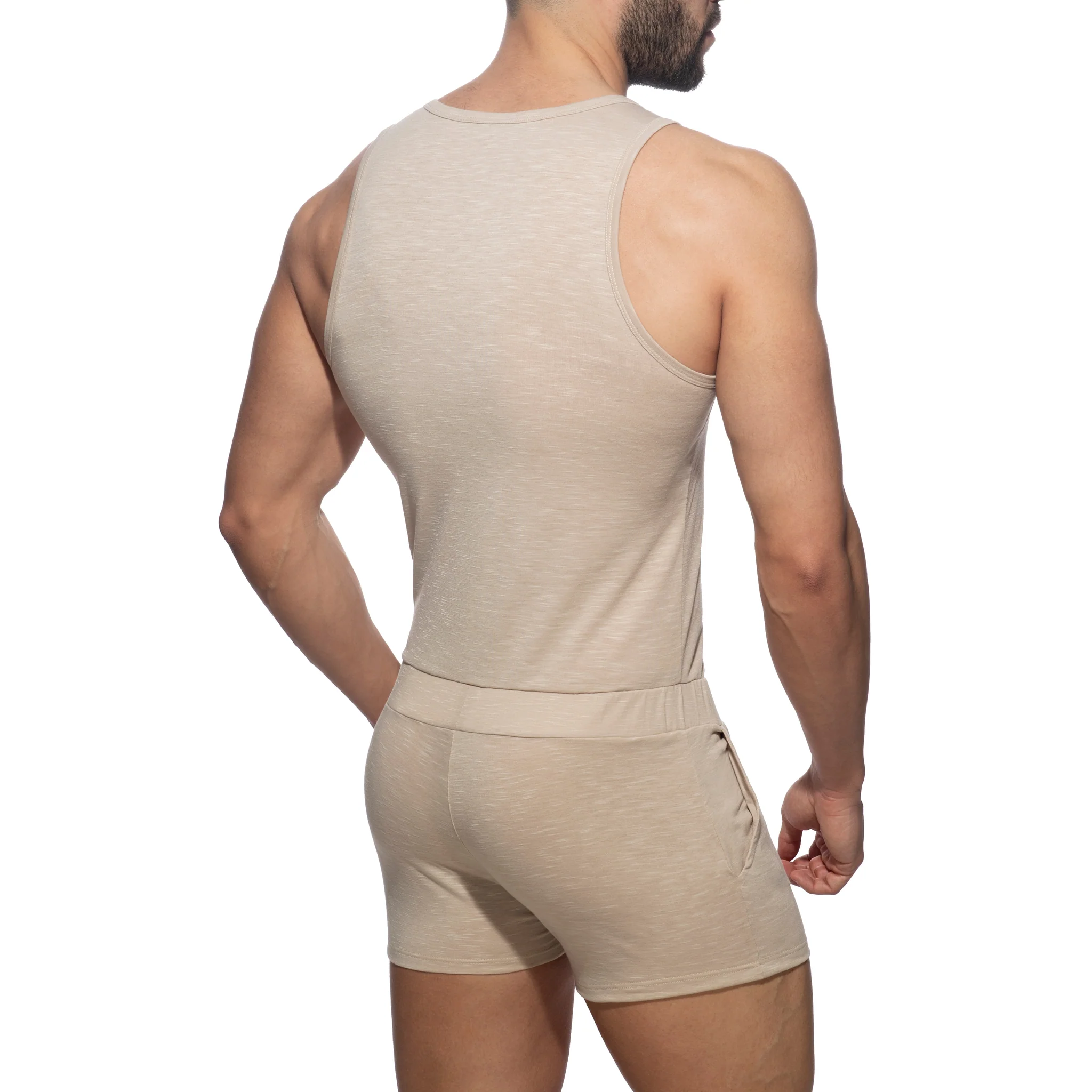 Addicted Flame AD Overalls Beige AD1107 - Image 3