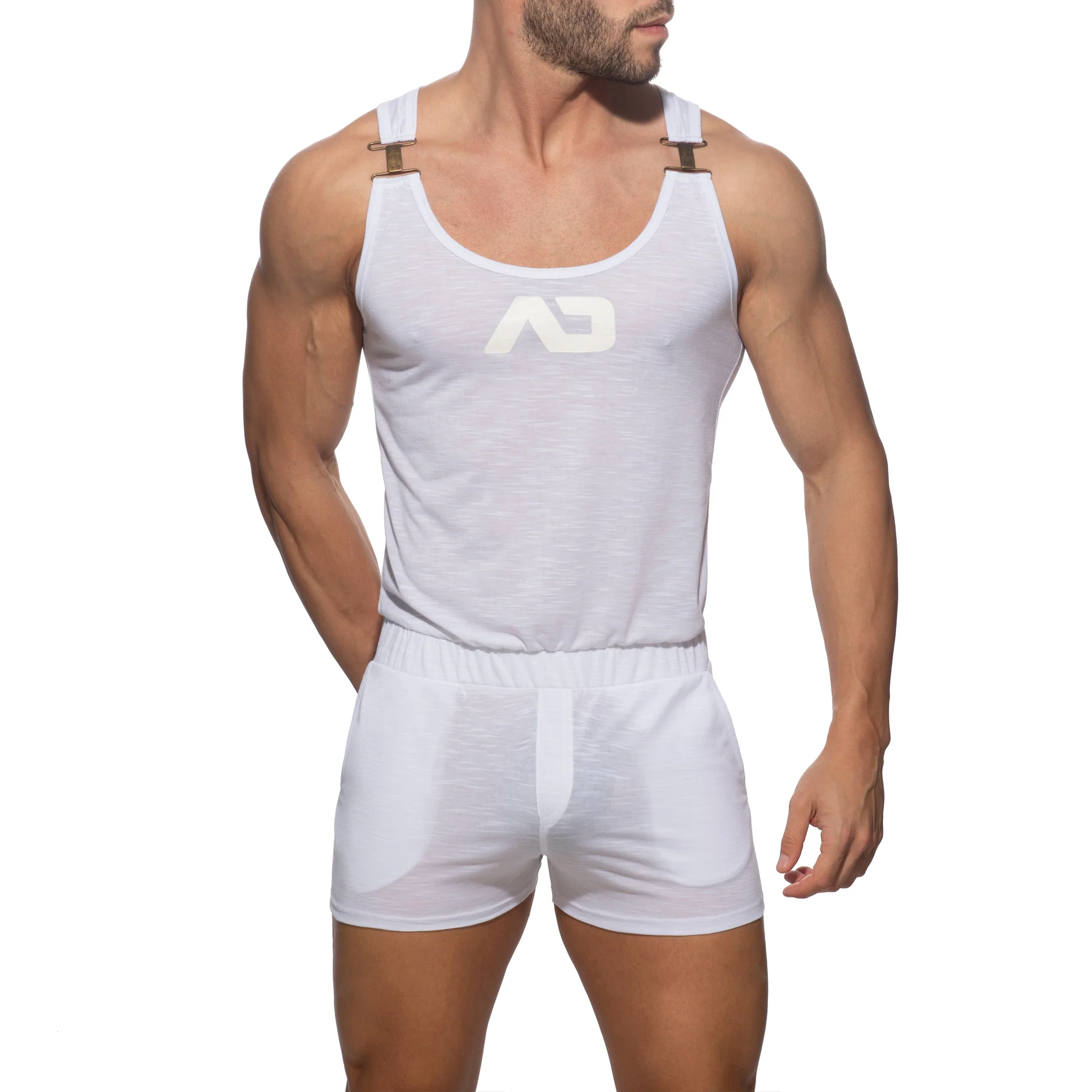 Addicted Flame AD Overalls White AD1107 - Image 2
