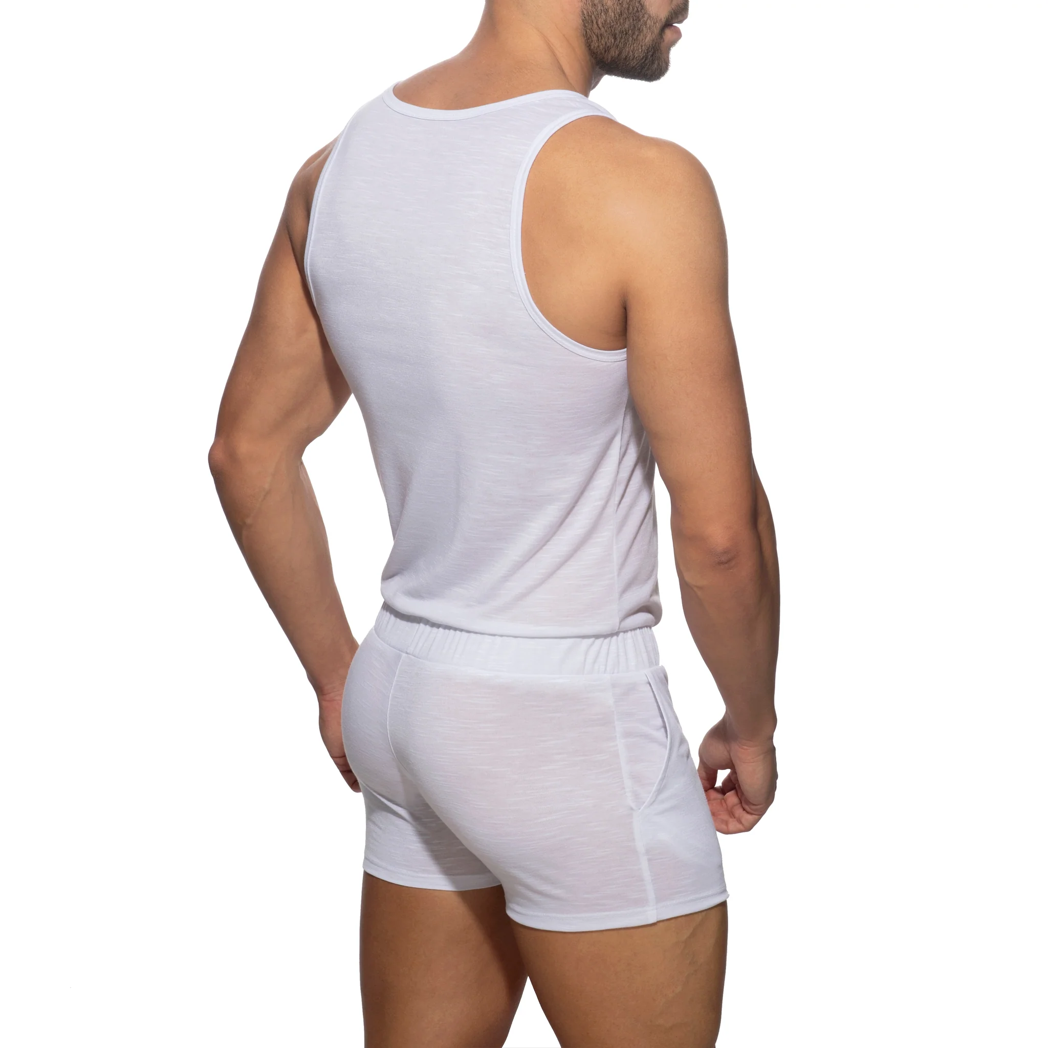 Addicted Flame AD Overalls White AD1107 - Image 3