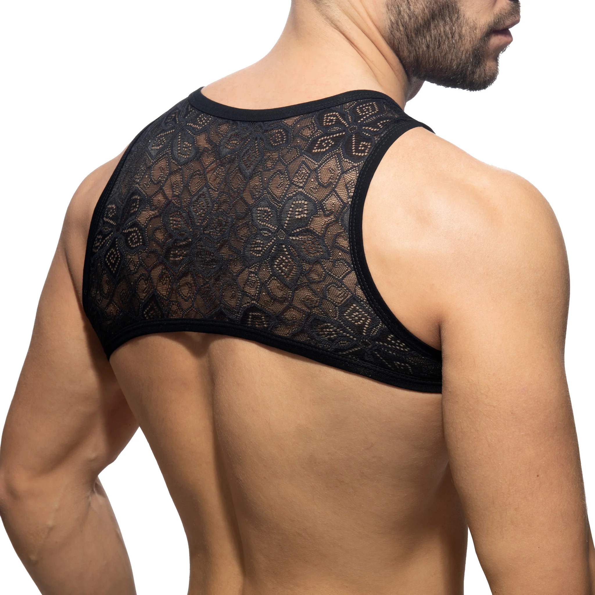 Addicted Flowery Lace Harness Black AD1173 - Image 3