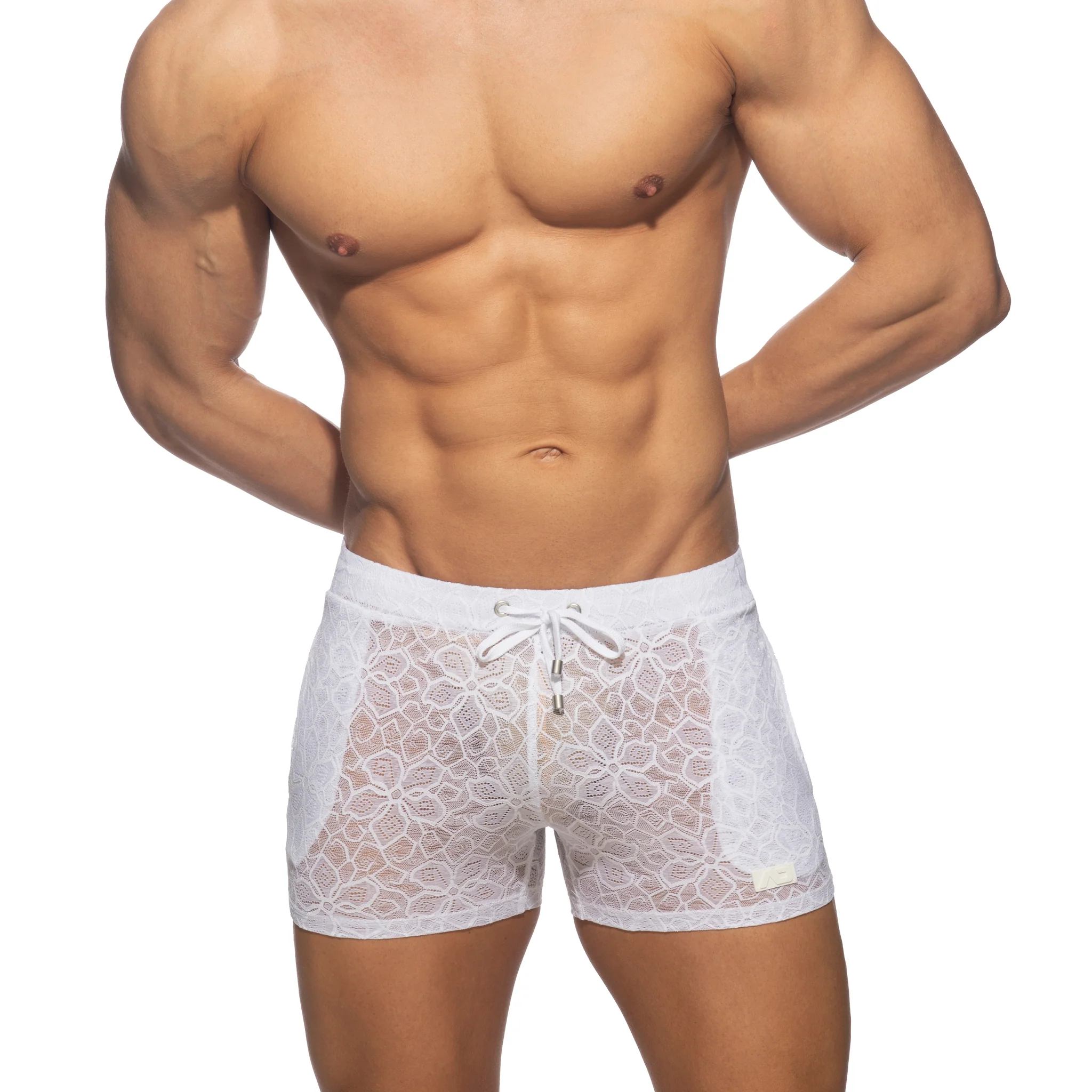 Addicted Flowery Lace Shorts White AD1188 - Image 2