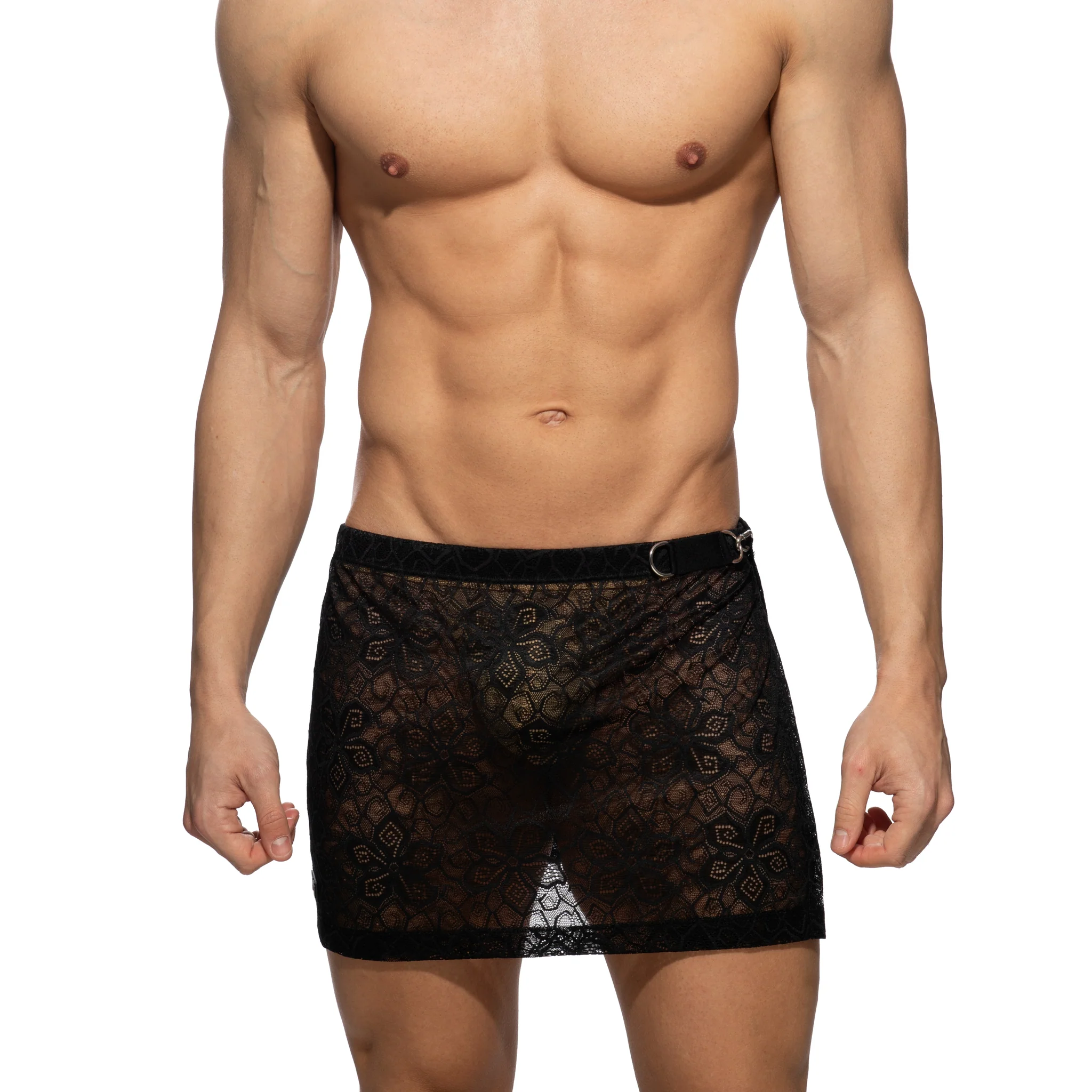 Addicted Flowery Lace Skirt Black AD1254 - Image 2