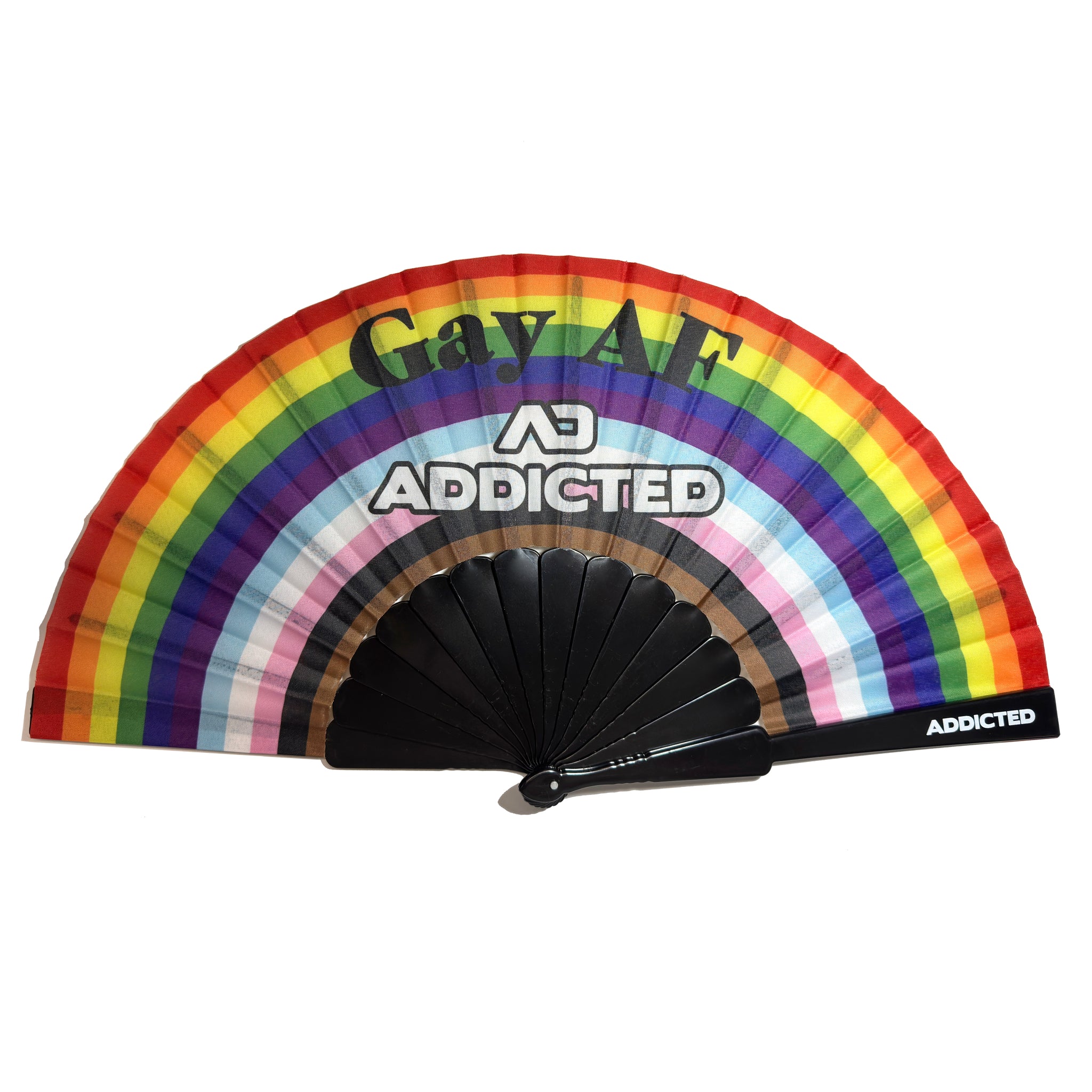 Addicted Gay AF Hand Fan Black AC233