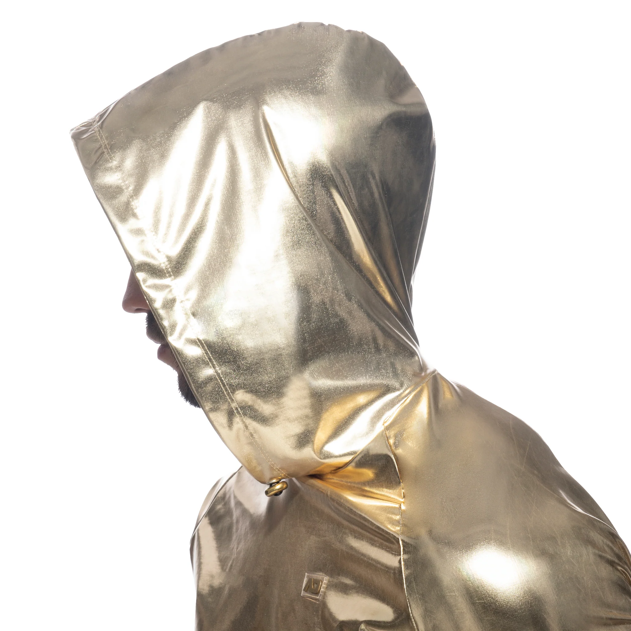 Addicted Gold & Silver Crop Top Gold AD1170 - Image 4