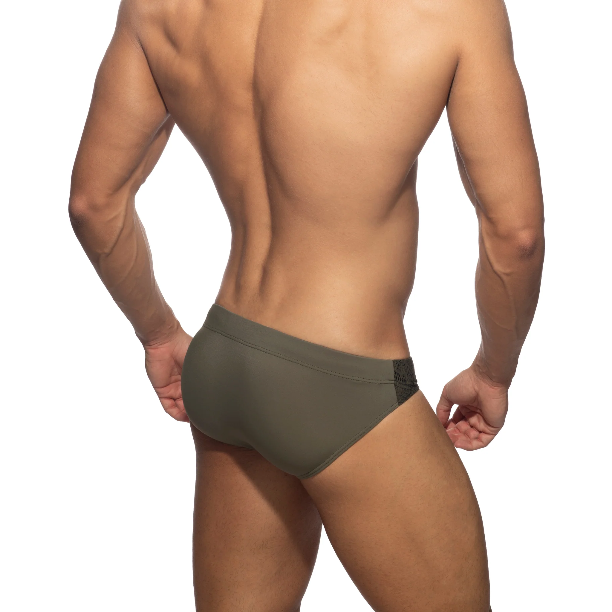 Addicted Golden Snake Swim Brief Khaki ADS319 - Image 3