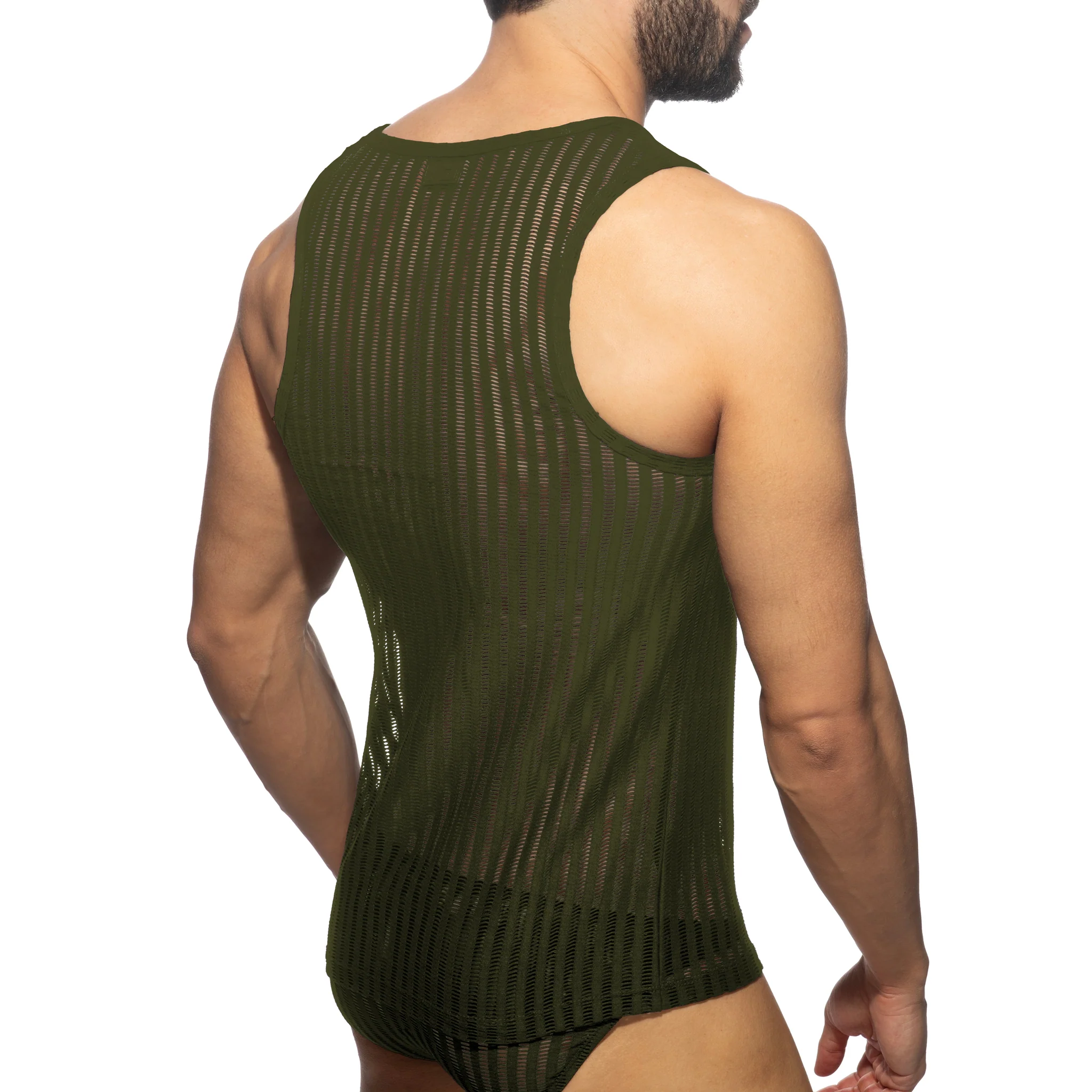 Addicted Horny Tank Top Khaki AD1355 - Image 3