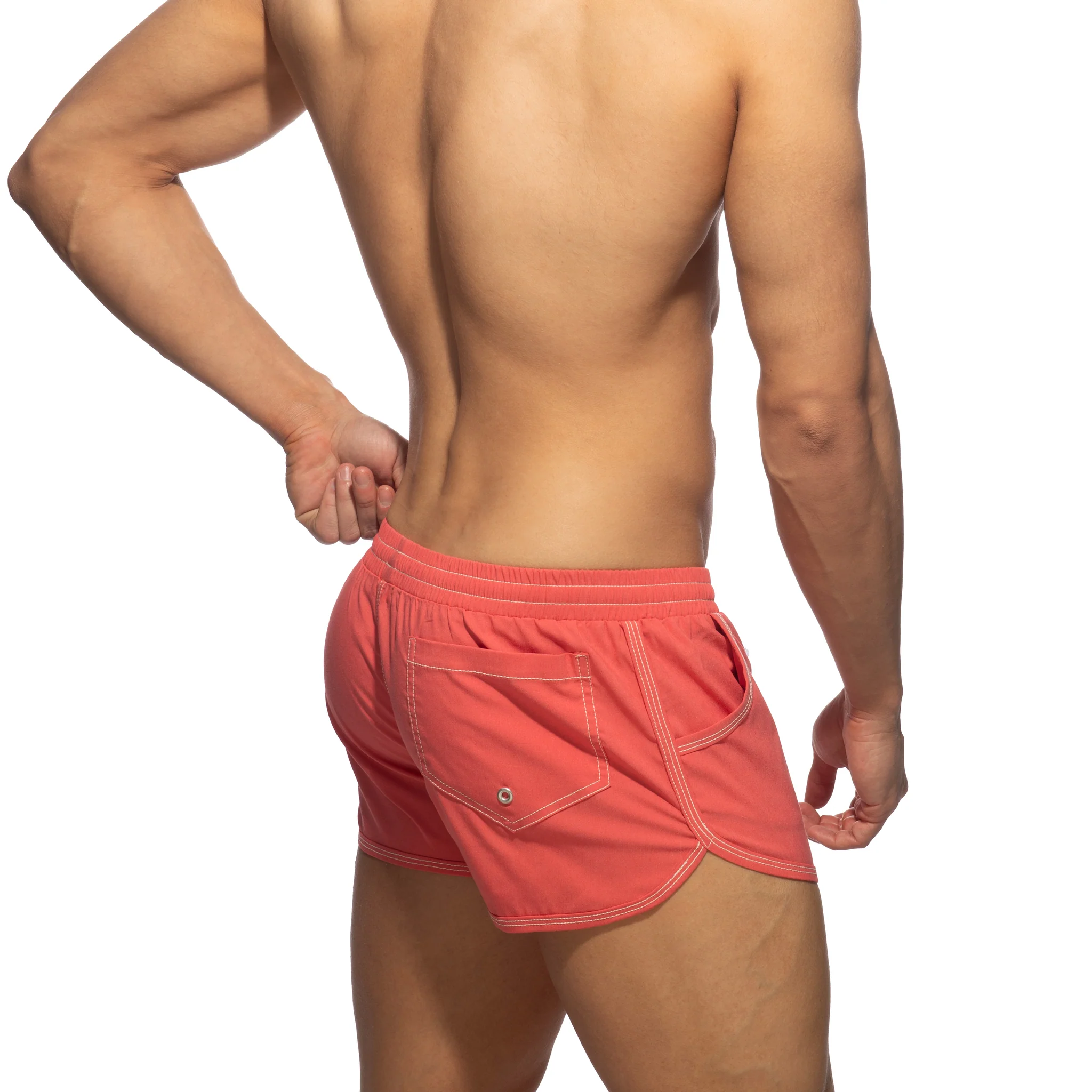 Addicted Jeans Rocky Swim Shorts Red ADS356 - Image 3