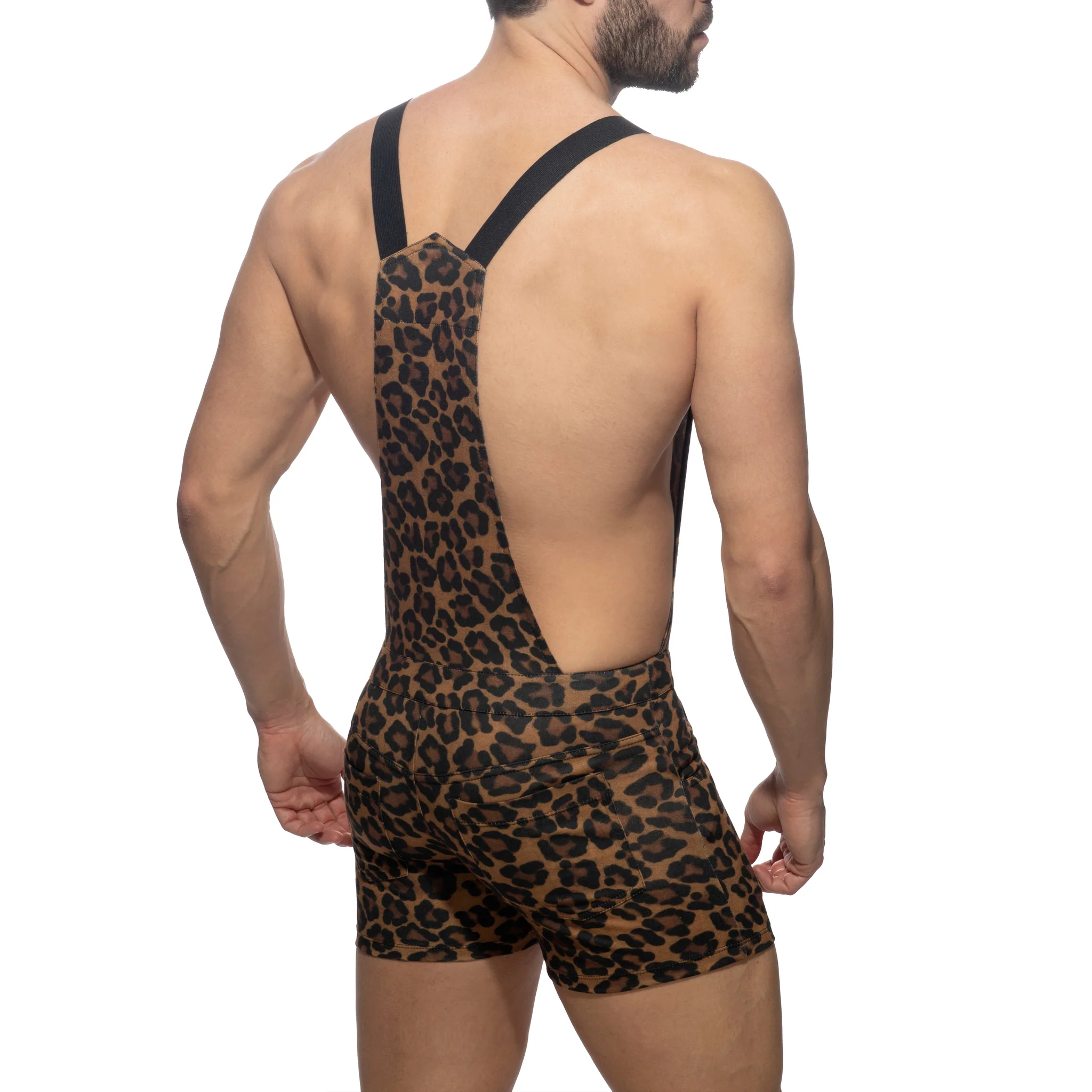 Addicted Leopard Overalls Brown AD1133 - Image 3