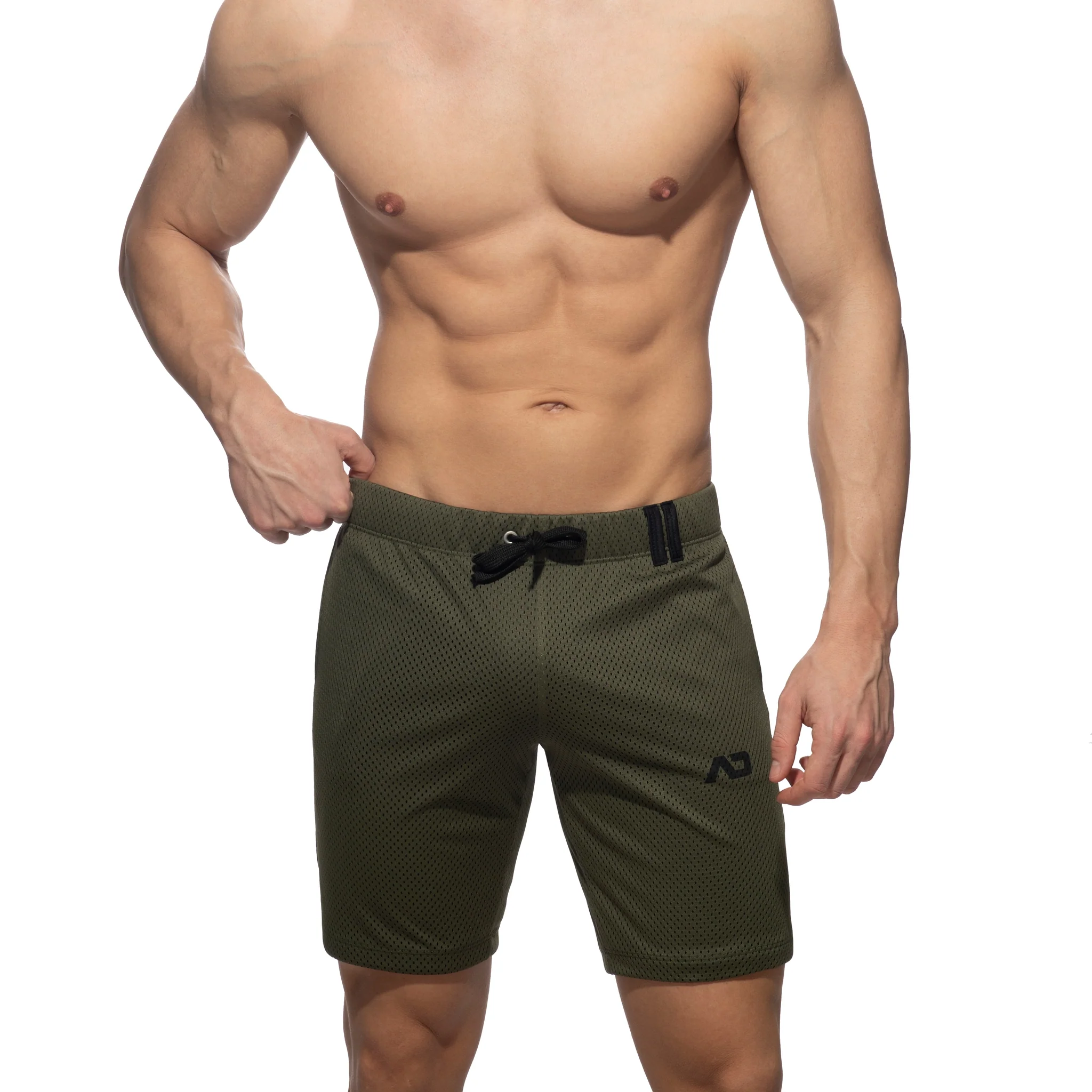 Addicted Loop-Mesh Knee Pant Khaki AD357 - Image 2