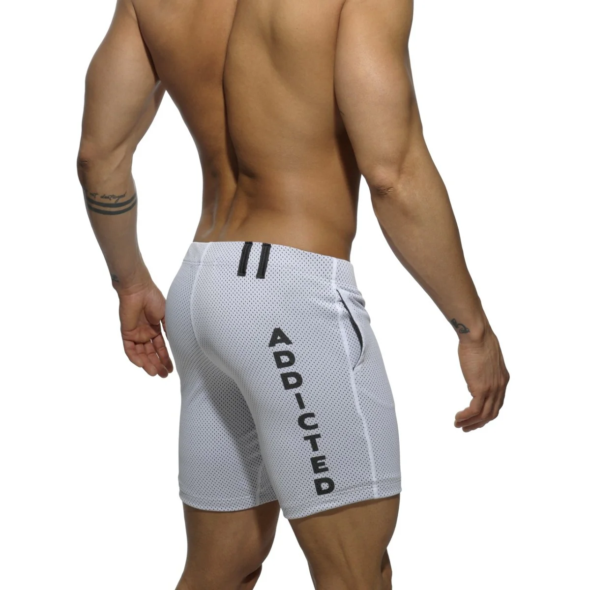 Addicted Loop-Mesh Knee Pant White AD357 - Image 3