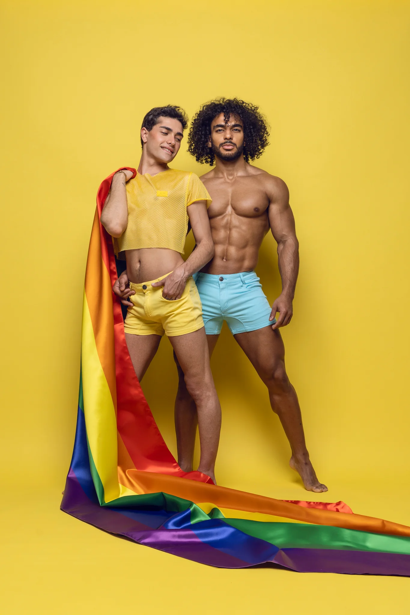 Addicted Mesh Crop Top Yellow AD1189 - Image 5
