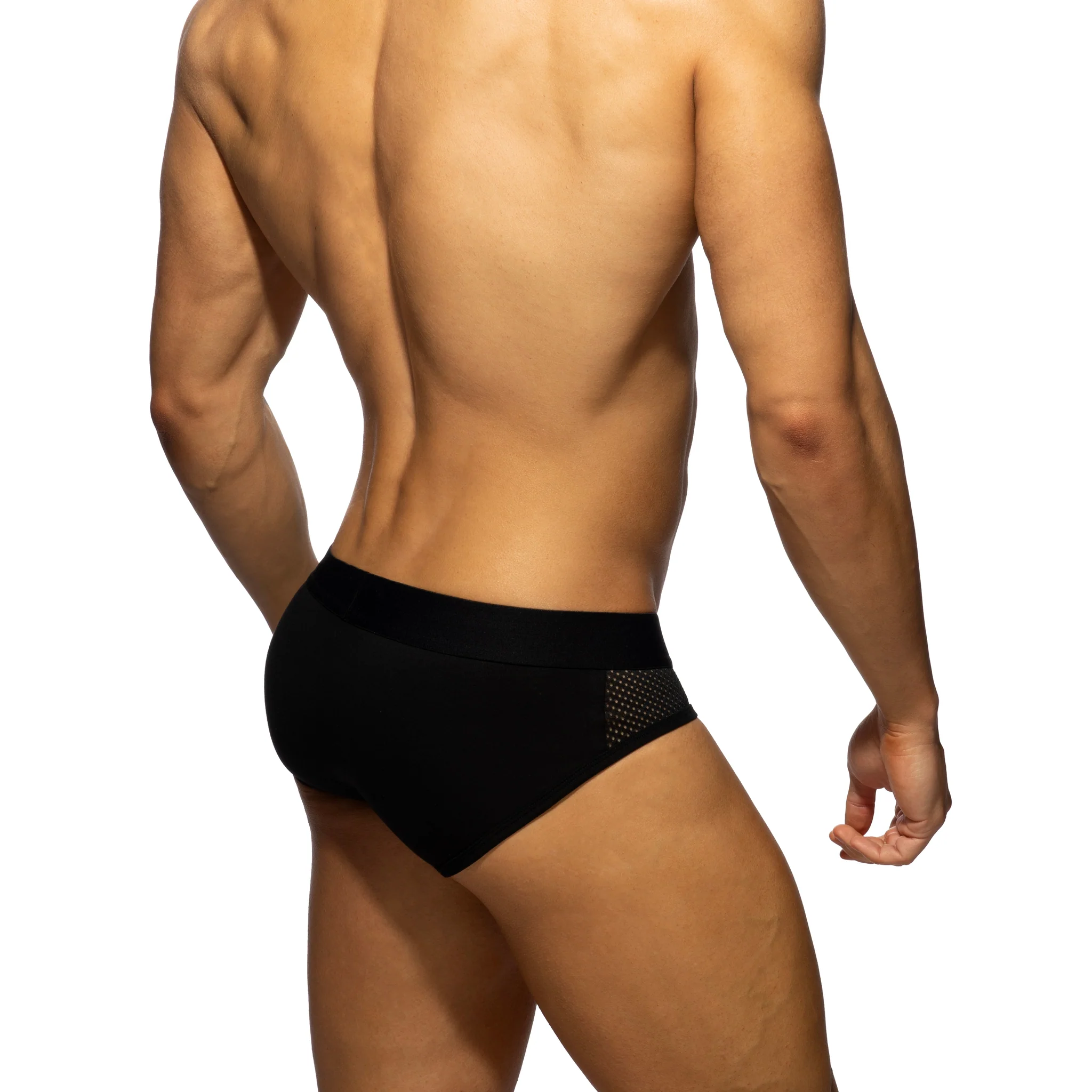 Addicted Mesh Panels Brief Black AD2336 - Image 3