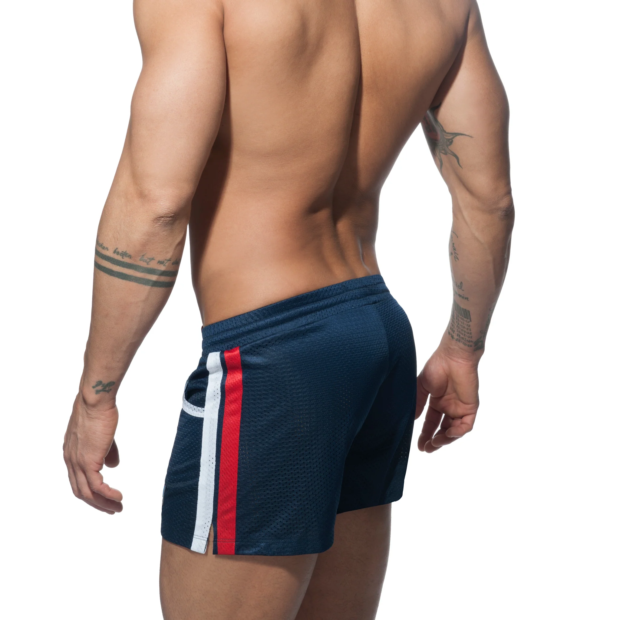 Addicted Mesh Rainbow Short Navy ADS178 - Image 3