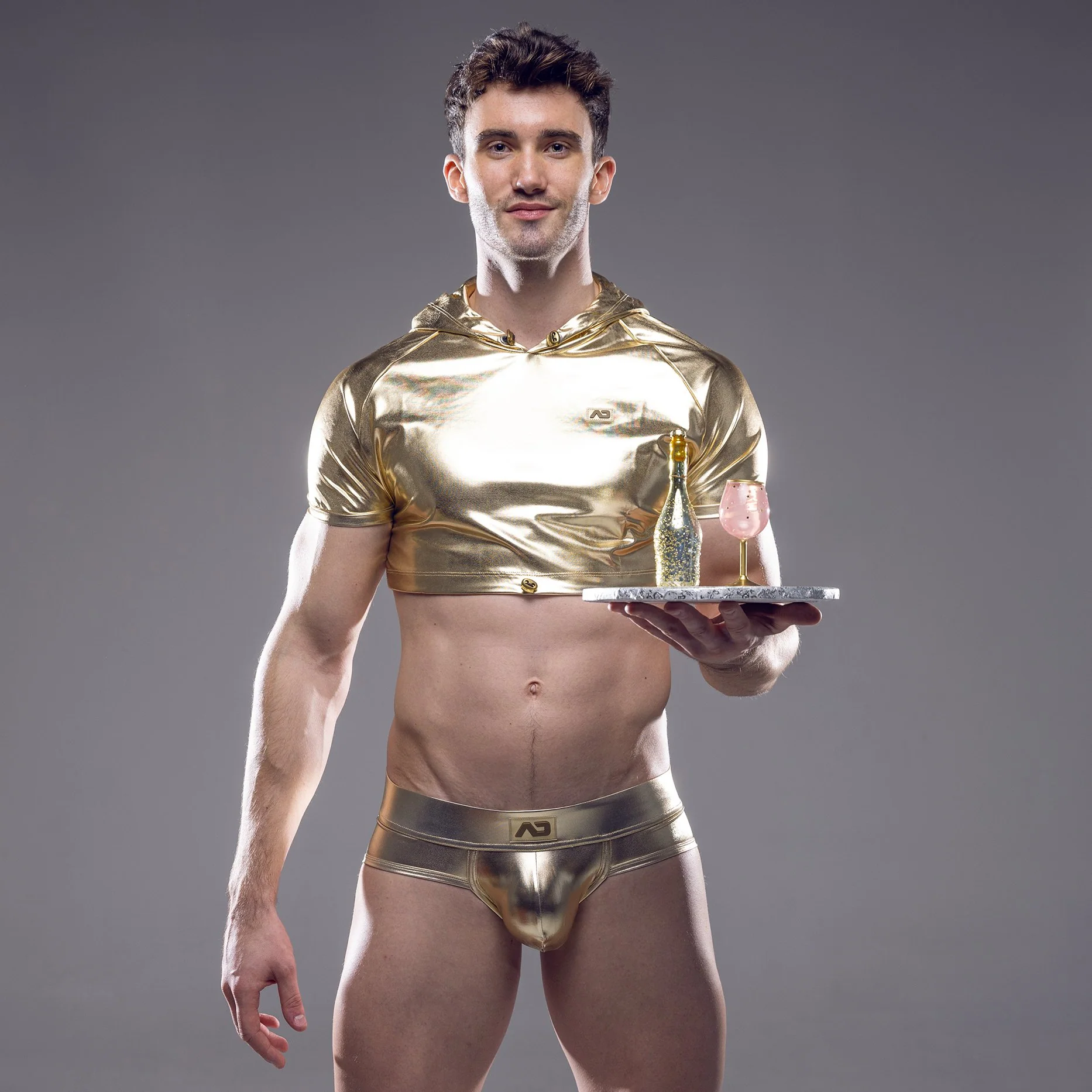 Addicted Metallic Brief Gold AD543 - Image 4