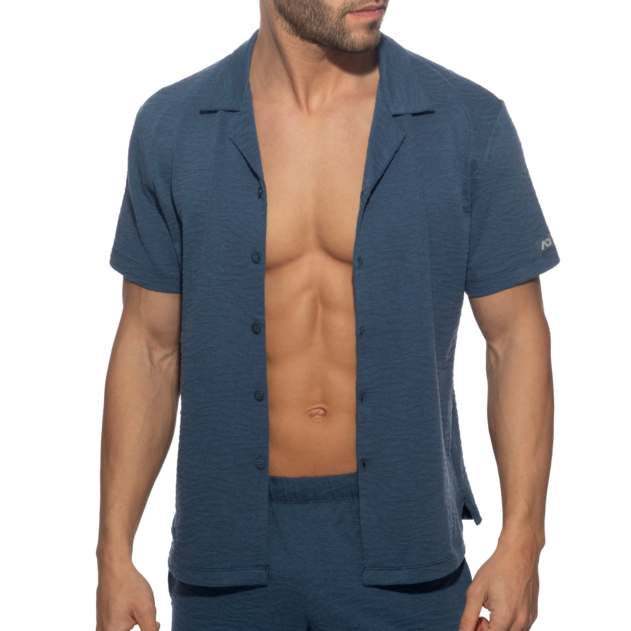 Addicted Mirage Button Shirt Cobalt AD1346 - Image 2