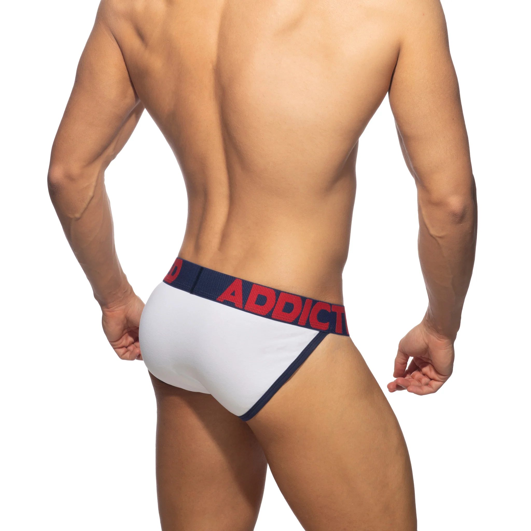Addicted Open Fly Cotton Bikini Navy AD1204 - Image 3