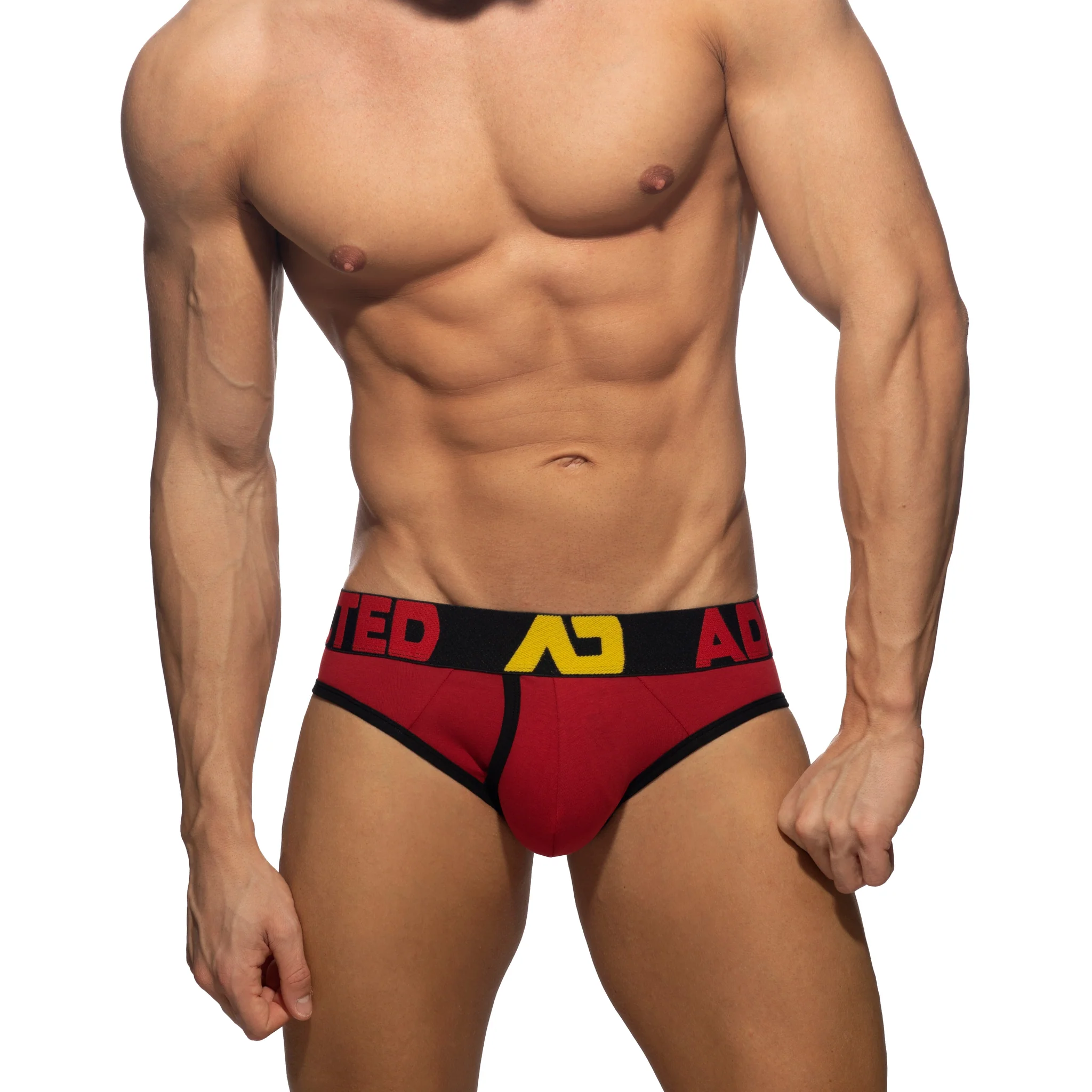 Addicted Open Fly Cotton Brief Black AD1202 - Image 2