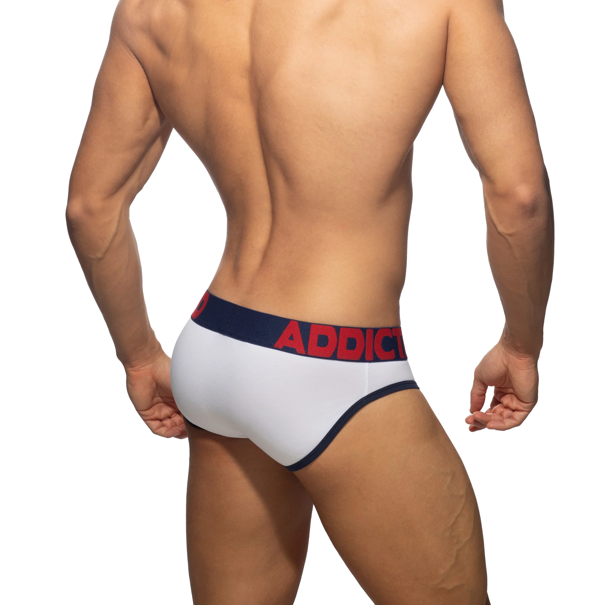 Addicted Open Fly Cotton Brief Navy AD1202 - Image 3