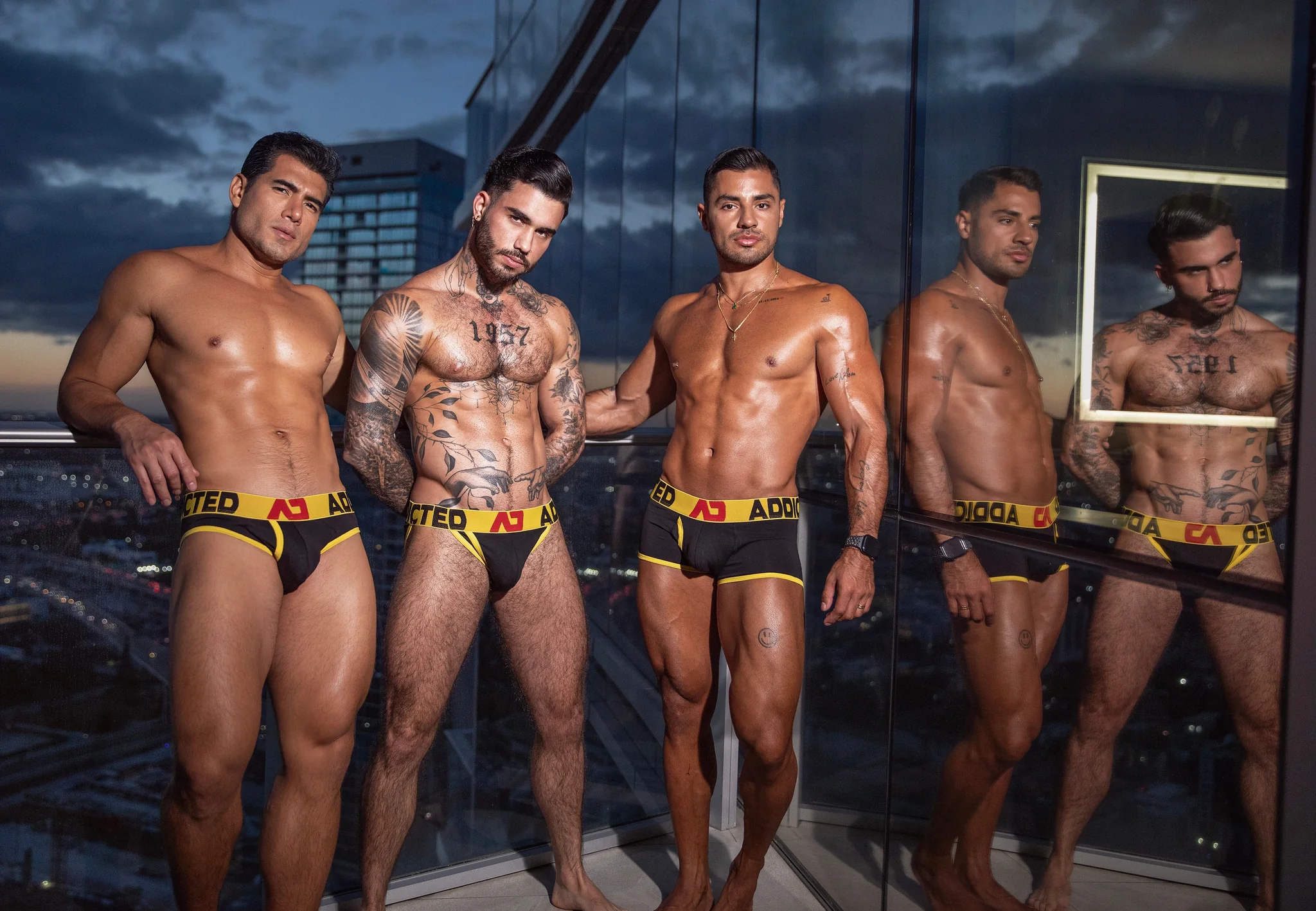 Addicted Open Fly Cotton Brief Yellow AD1202 - Image 4