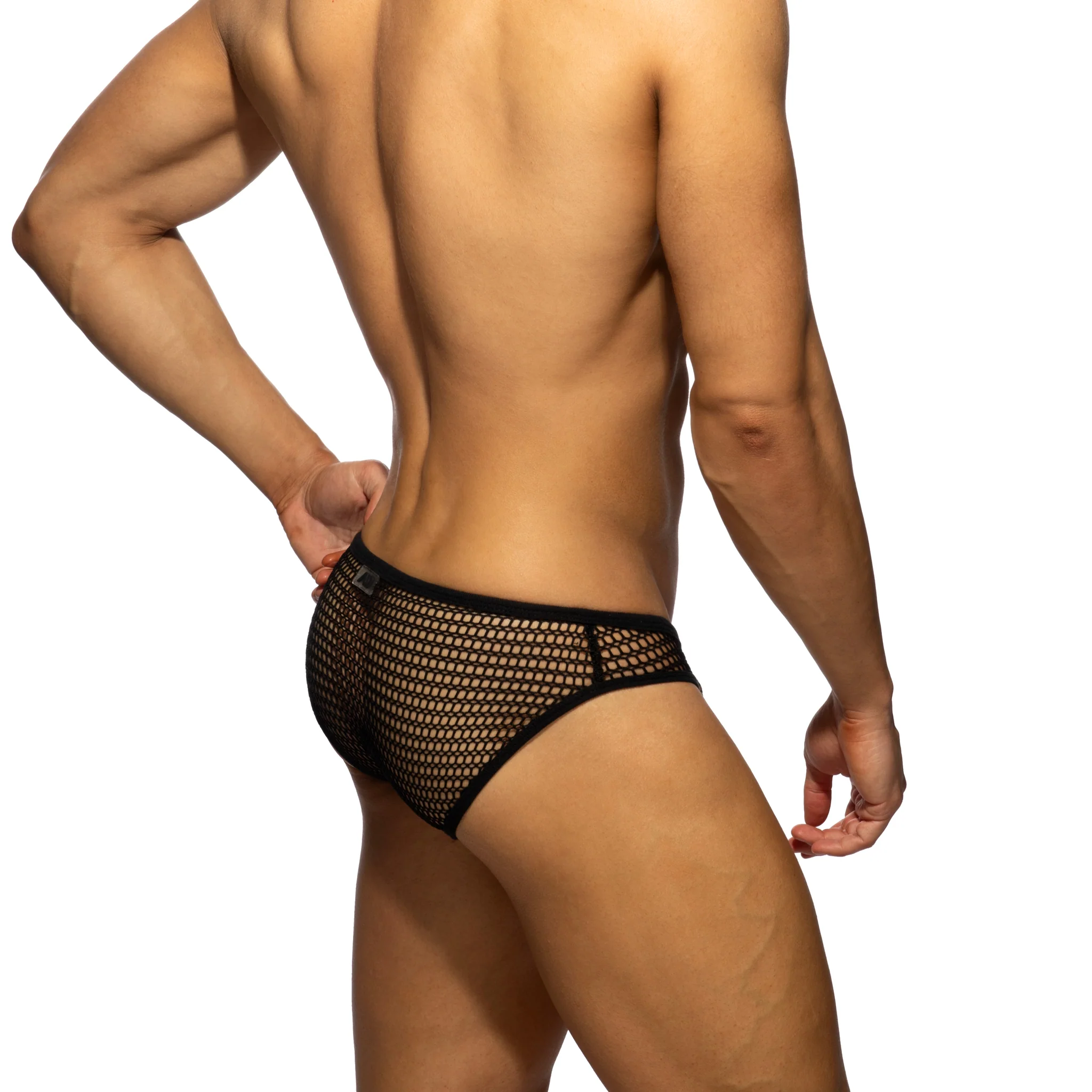 Addicted Openwork Fabric Bikini Brief Black AD1427 - Image 3