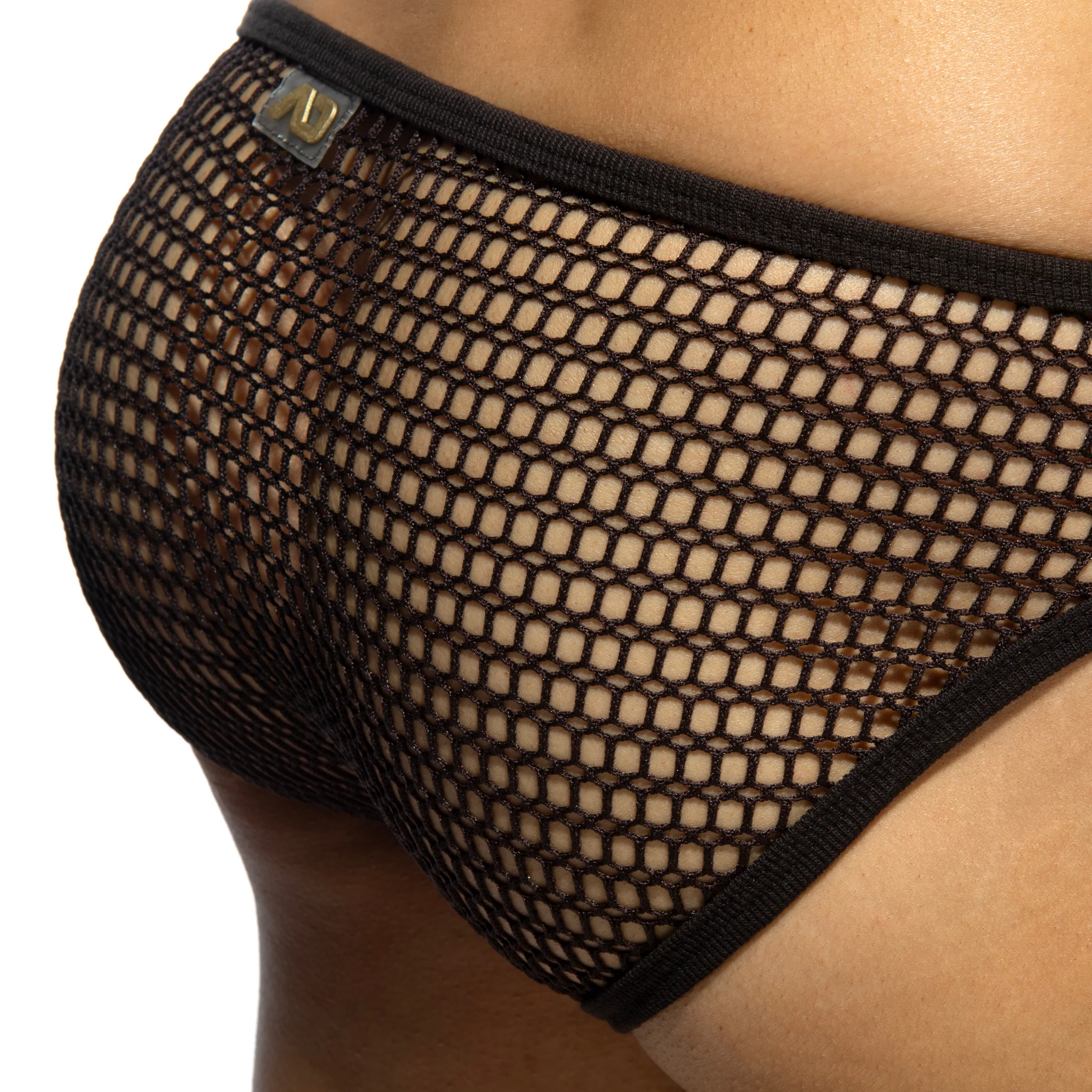 Addicted Openwork Fabric Bikini Brief Brown AD1427 - Image 4