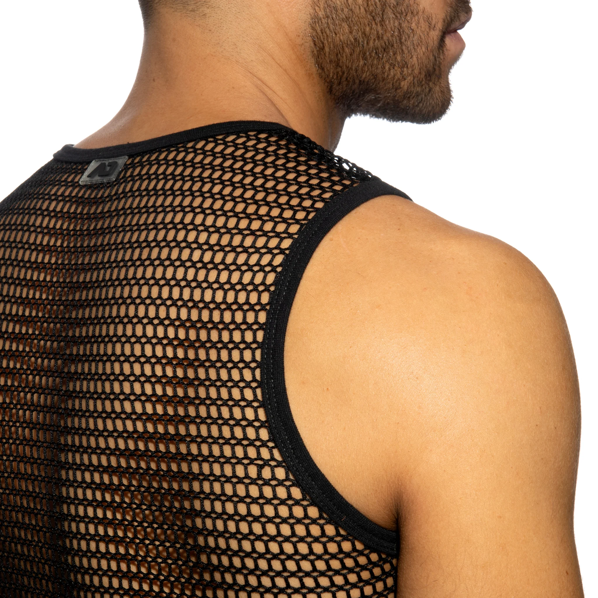 Addicted Openwork Fabric Tank Top Black AD1426 - Image 4