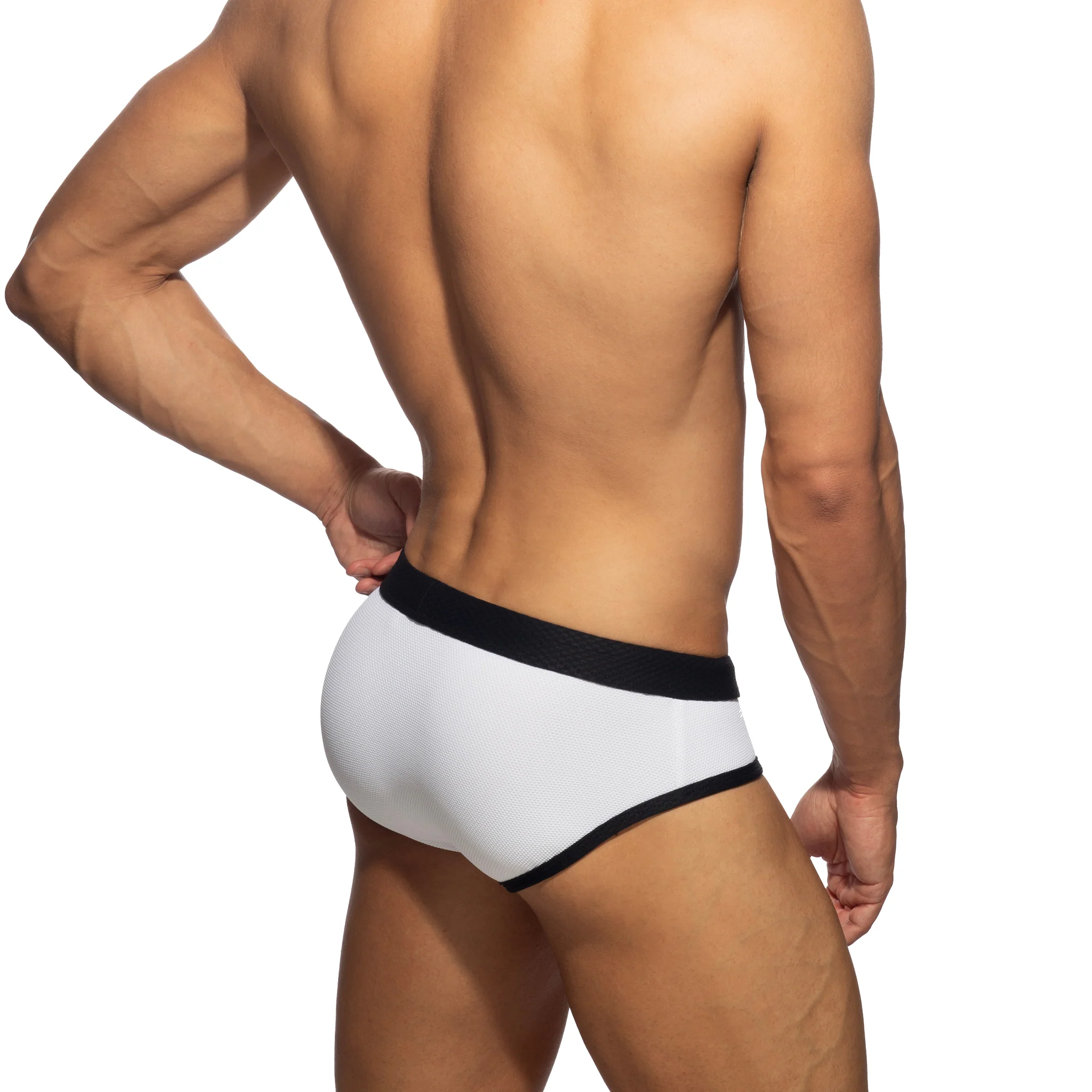 Addicted Pique Classic Swim Brief White ADS380 - Image 3