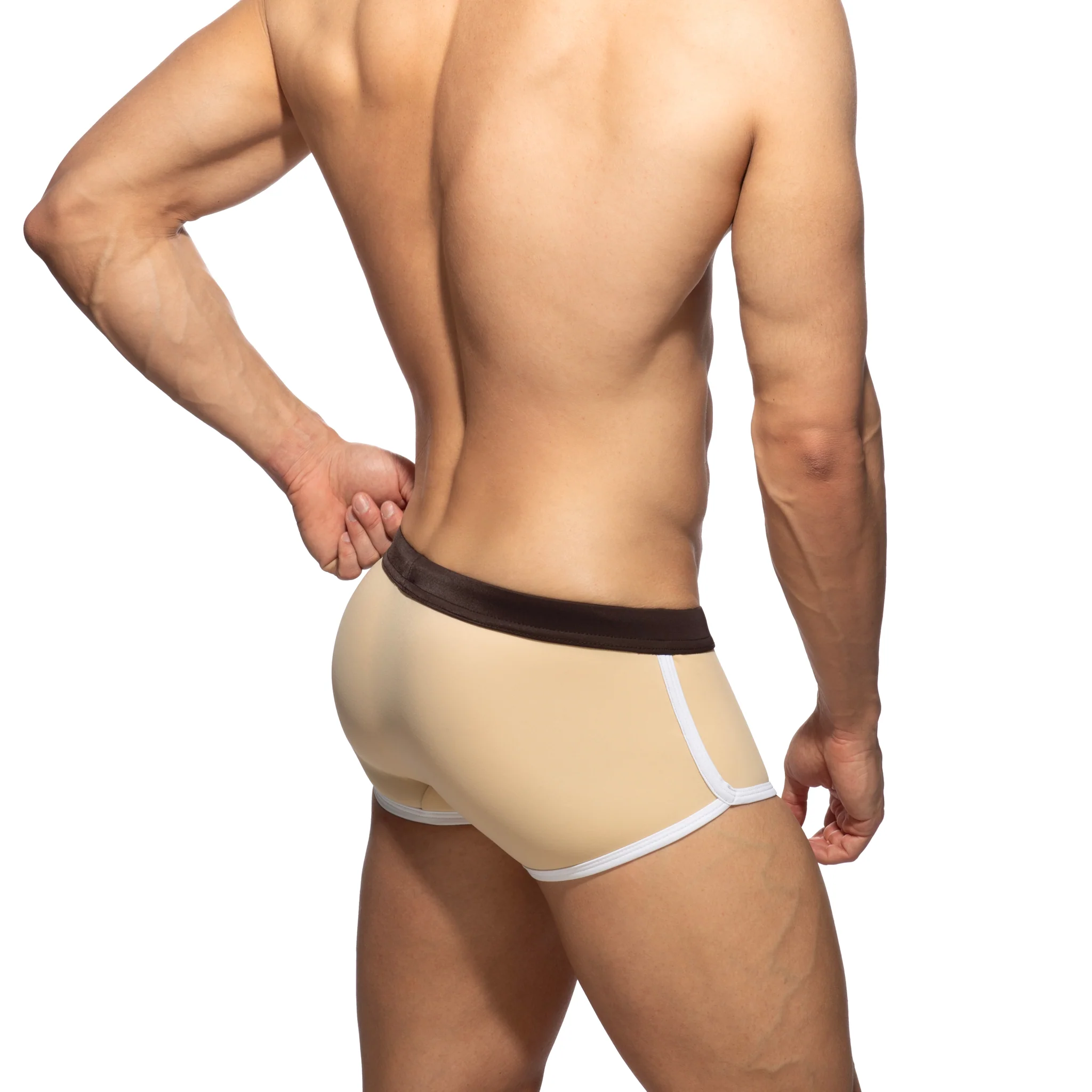 Addicted Plain Swim Boxer Beige ADS164 - Image 3