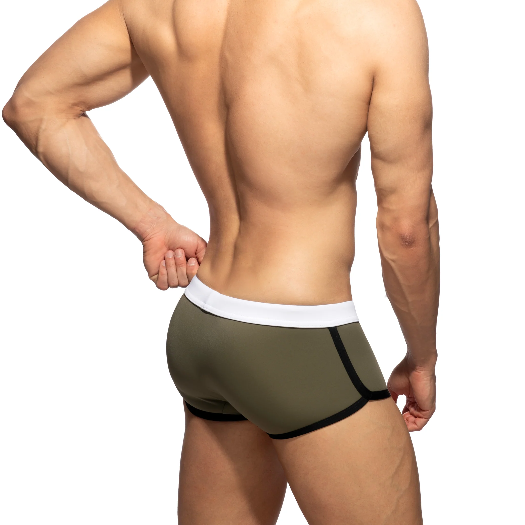 Addicted Plain Swim Boxer Khaki ADS164 - Image 3