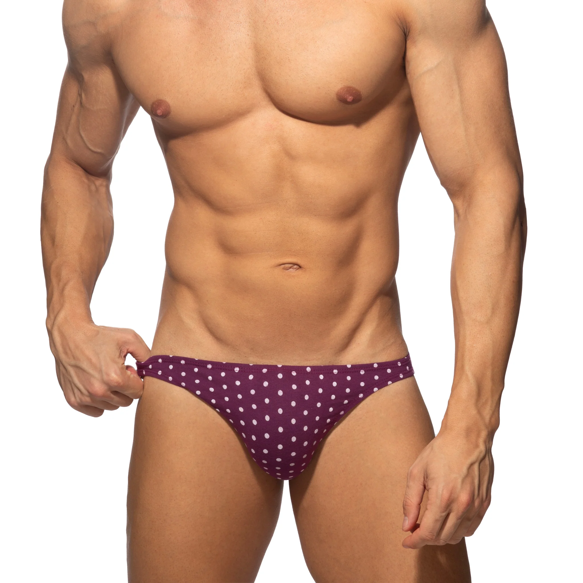Addicted Polka Dots Bikini Brief Aubergine AD1401 - Image 2