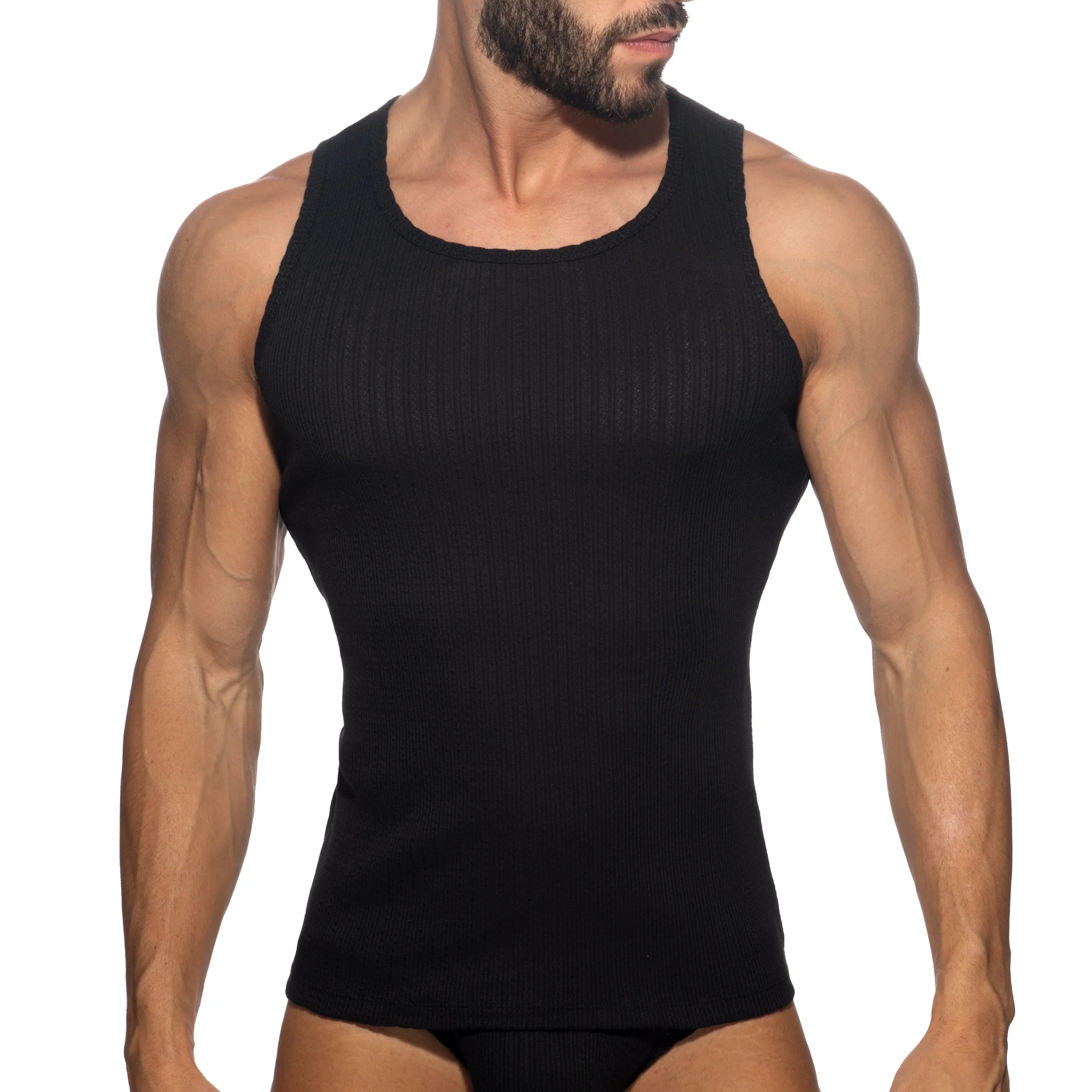 Addicted Puff Tank Top Black AD1378 - Image 2