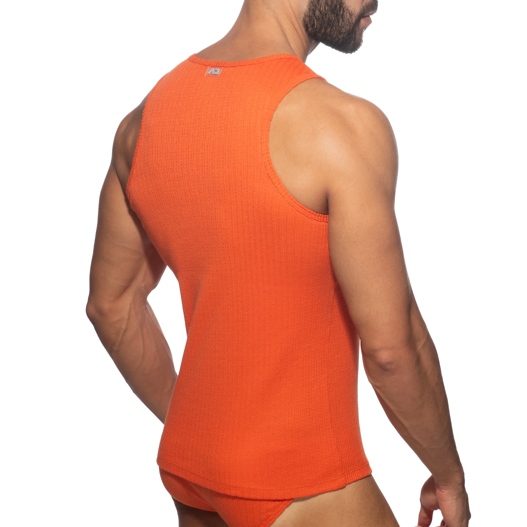 Addicted Puff Tank Top Orange AD1378 - Image 3