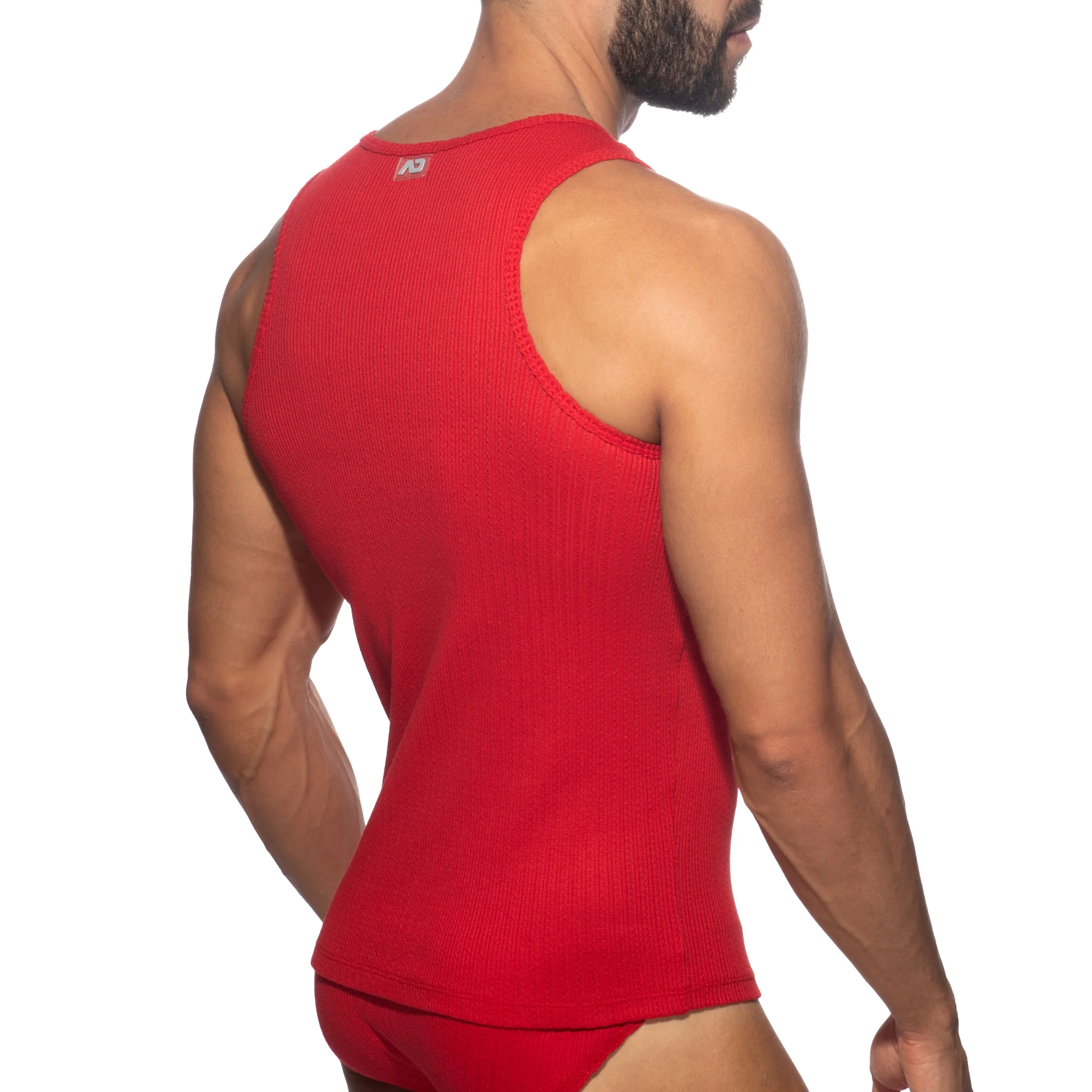 Addicted Puff Tank Top Red AD1378 - Image 3