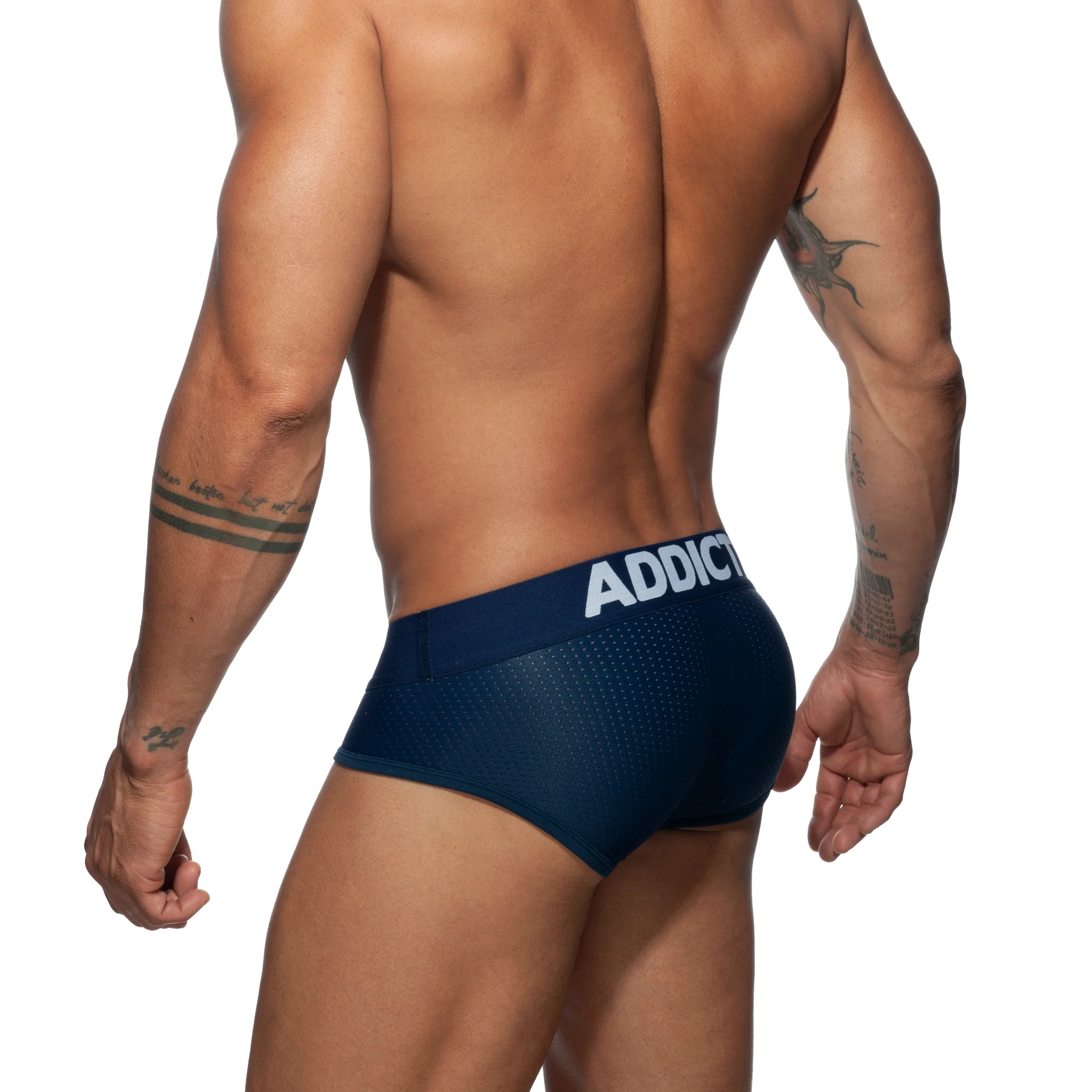 Addicted Push Up Mesh Brief Navy AD805 - Image 3