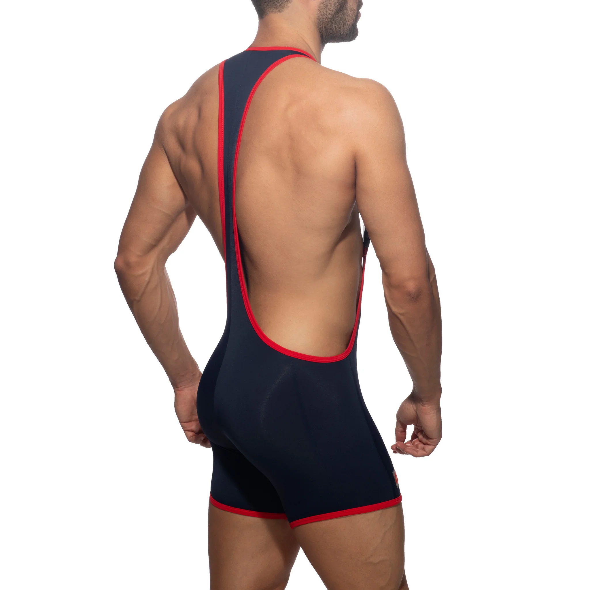Addicted Rainbow Tape Wrestling Suit Navy ADS322 - Image 3