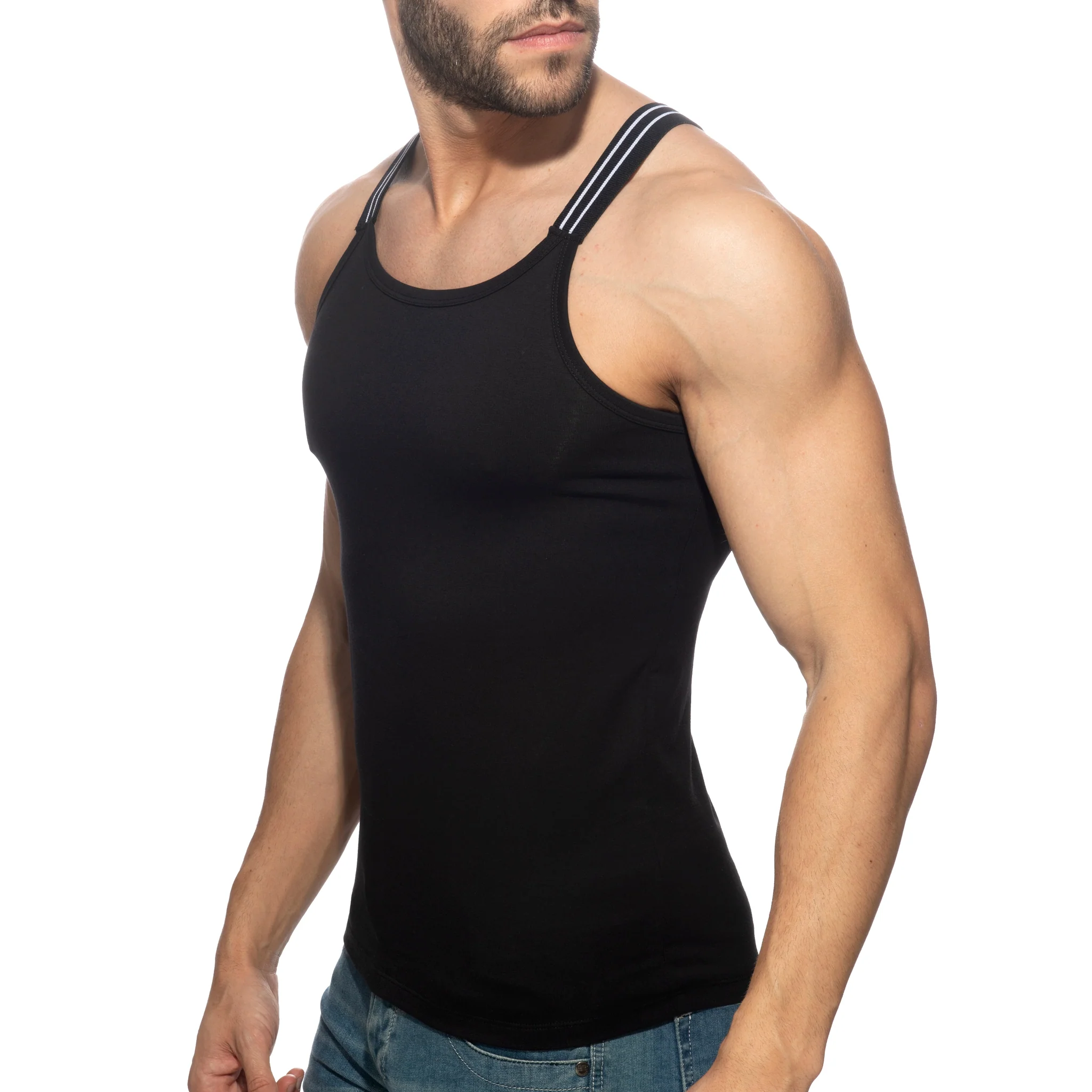 Addicted Sitges Slim Fit Tank Top Black AD1260
