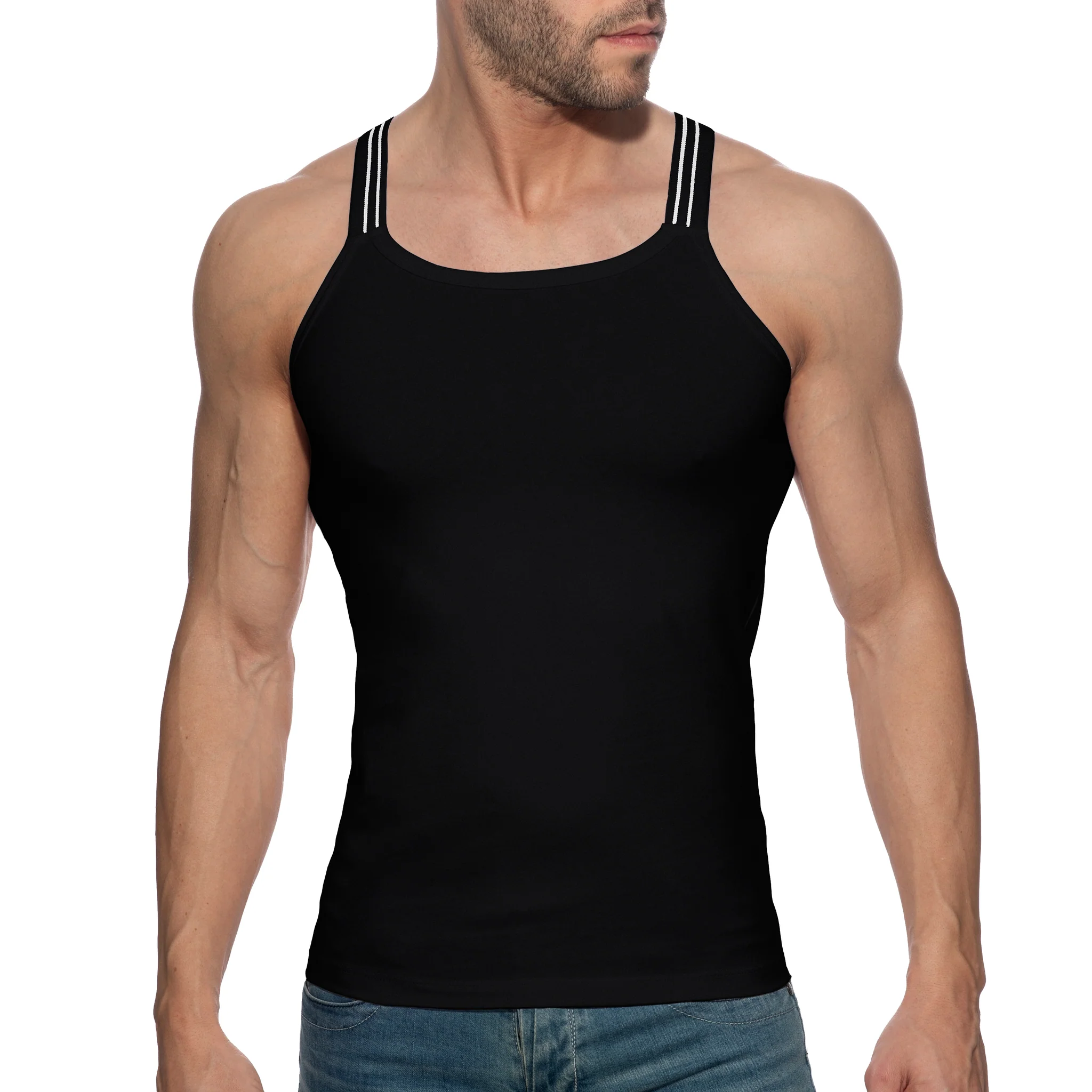 Addicted Sitges Slim Fit Tank Top Black AD1260 - Image 2