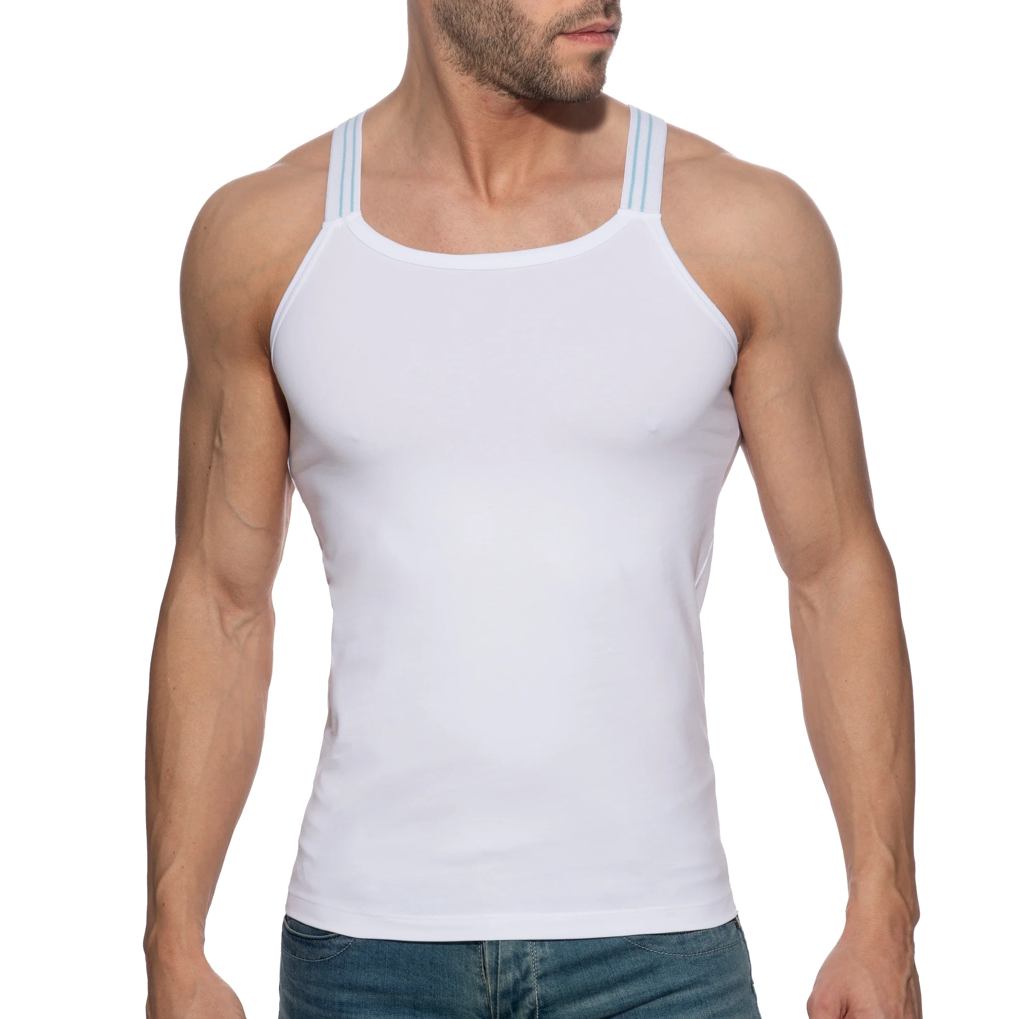 Addicted Sitges Slim Fit Tank Top White AD1260 - Image 2